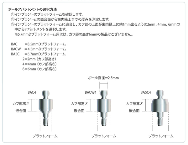 オーバーデンチャーアタッチメント Screw-Vent Family 補綴