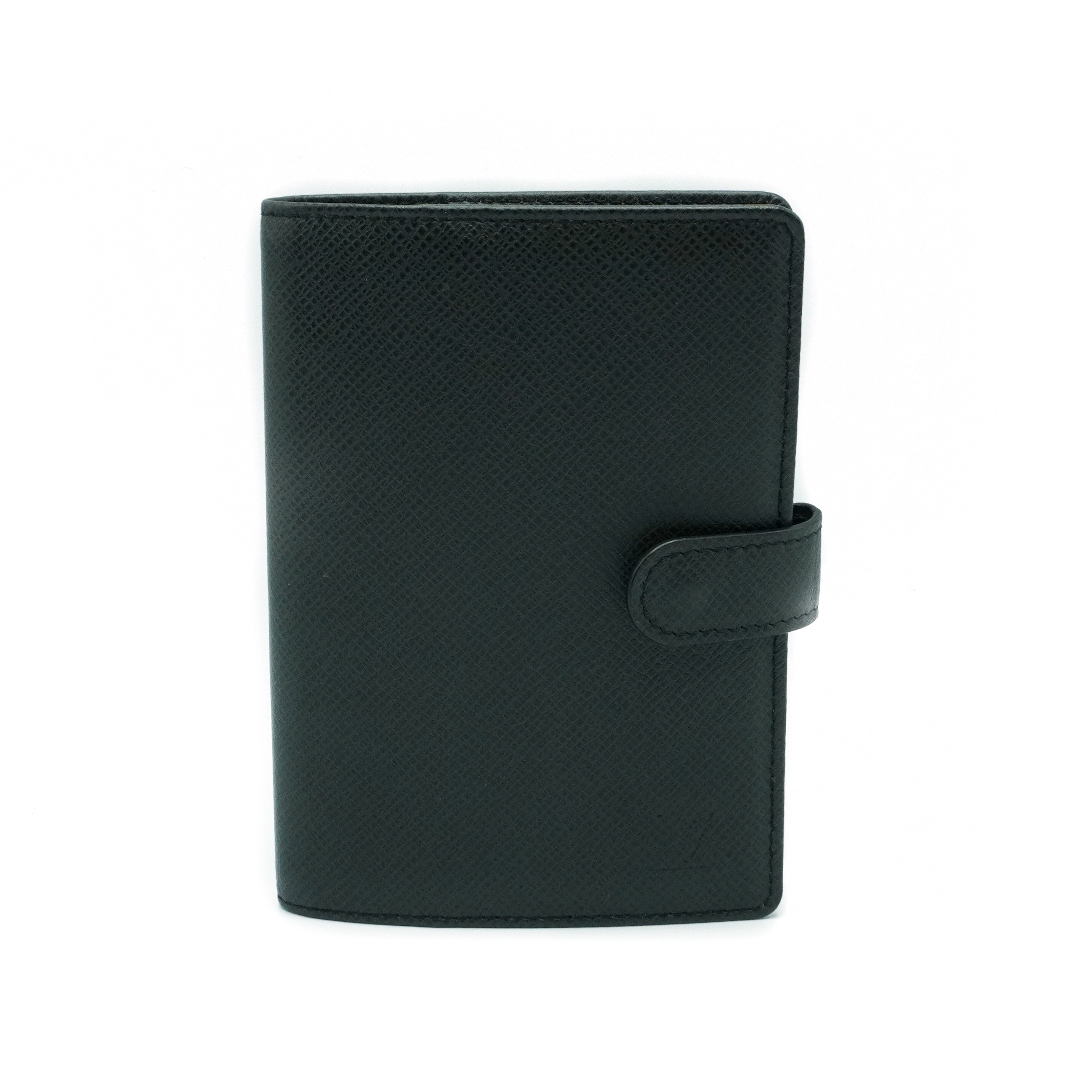 Louis Vuitton Black Taiga Leather Agenda PM Wallet | Lumina Gem