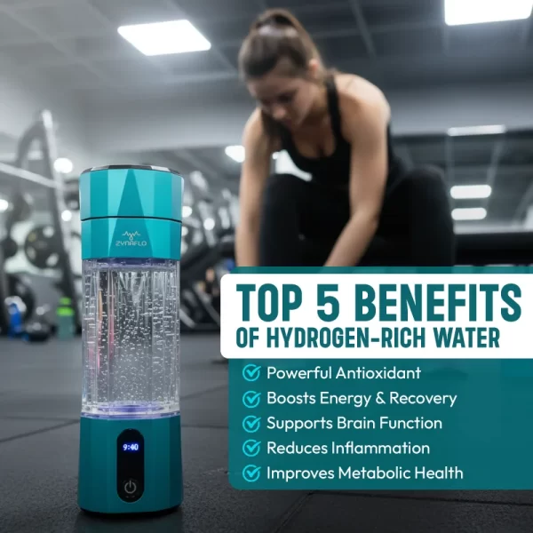 ZYNAFLO H2-Max Hydrogen Water Bottle Generator