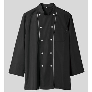 ZERO コックコート ブラック ( 八分袖 )| A-プライス | A-プライス