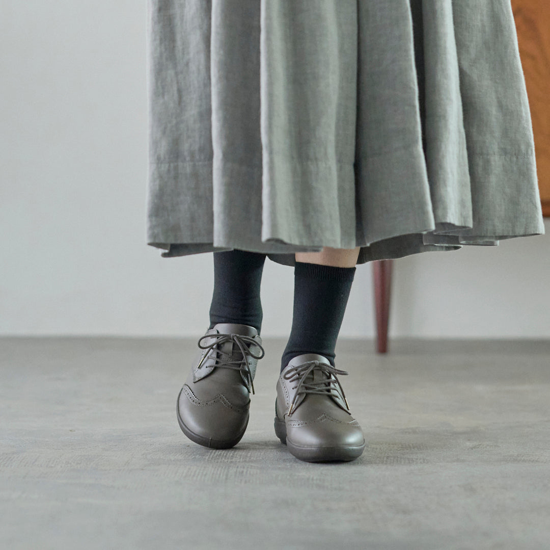 アキレス・ソルボ C 416 チャコール｜牛革2Eウィングチップシューズ