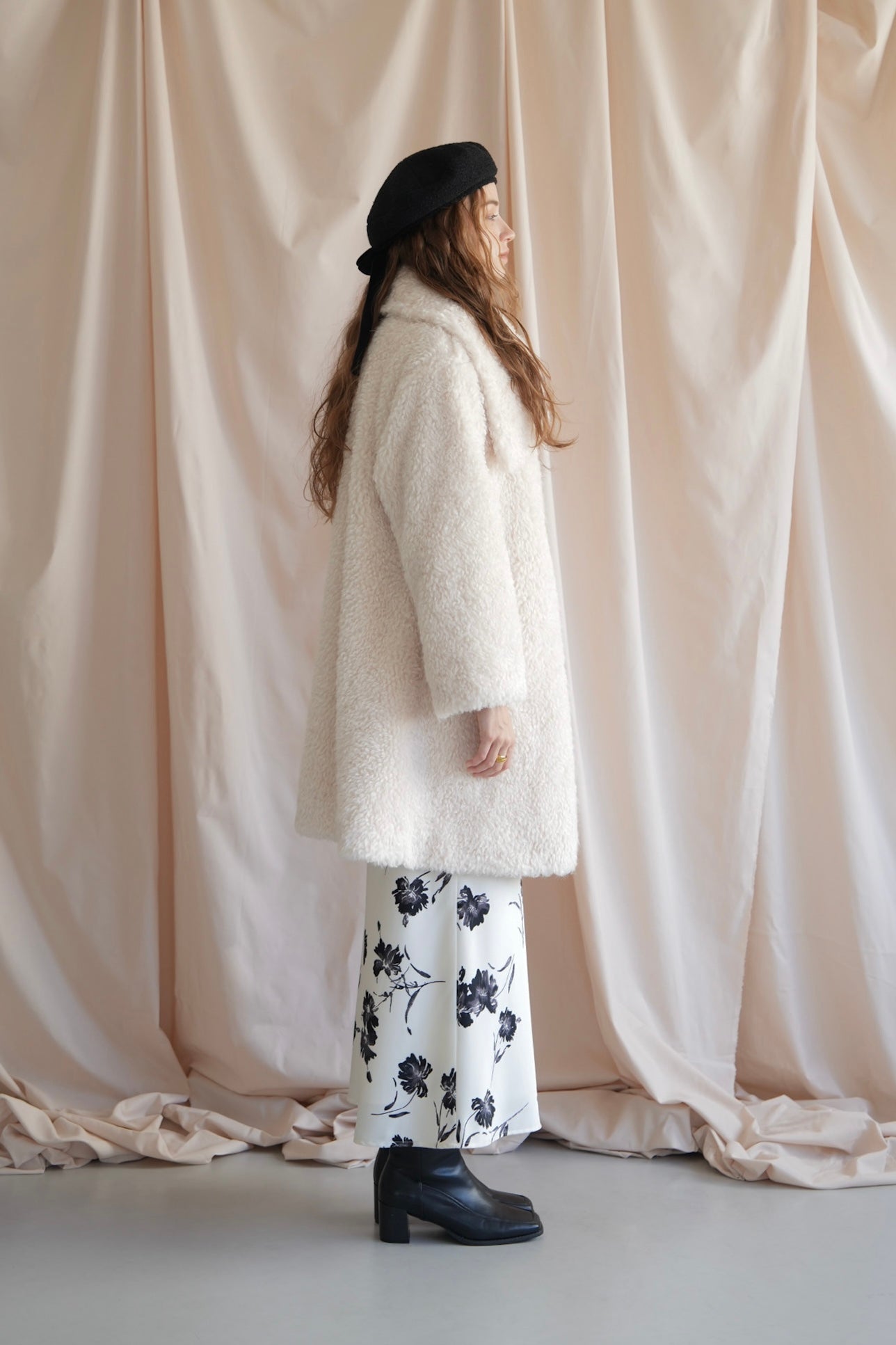 layered collar boa coat – Acka online store