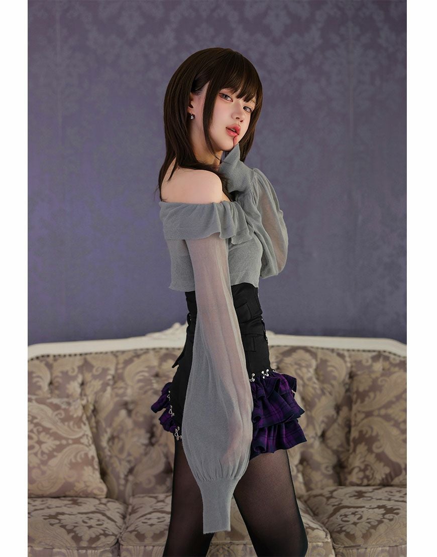 DustDevil【ダストデビル】チェックフリルオールインワンピース/全2色