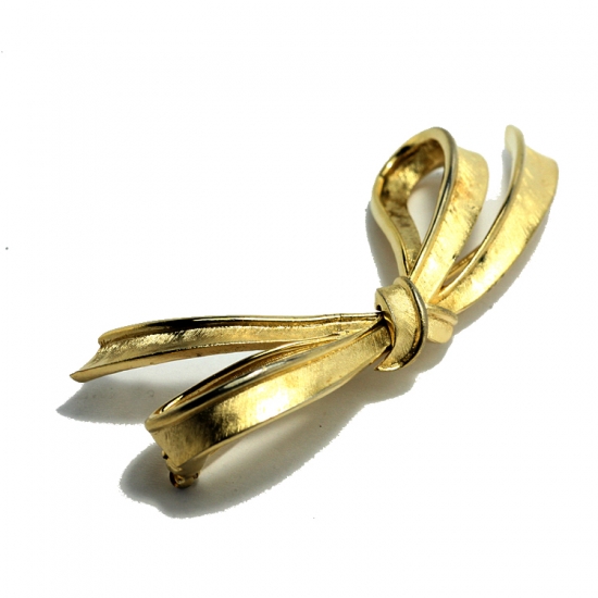 トリファリ 刻印TRIFARI 1960-70年代 ゴールドプレートのリボン