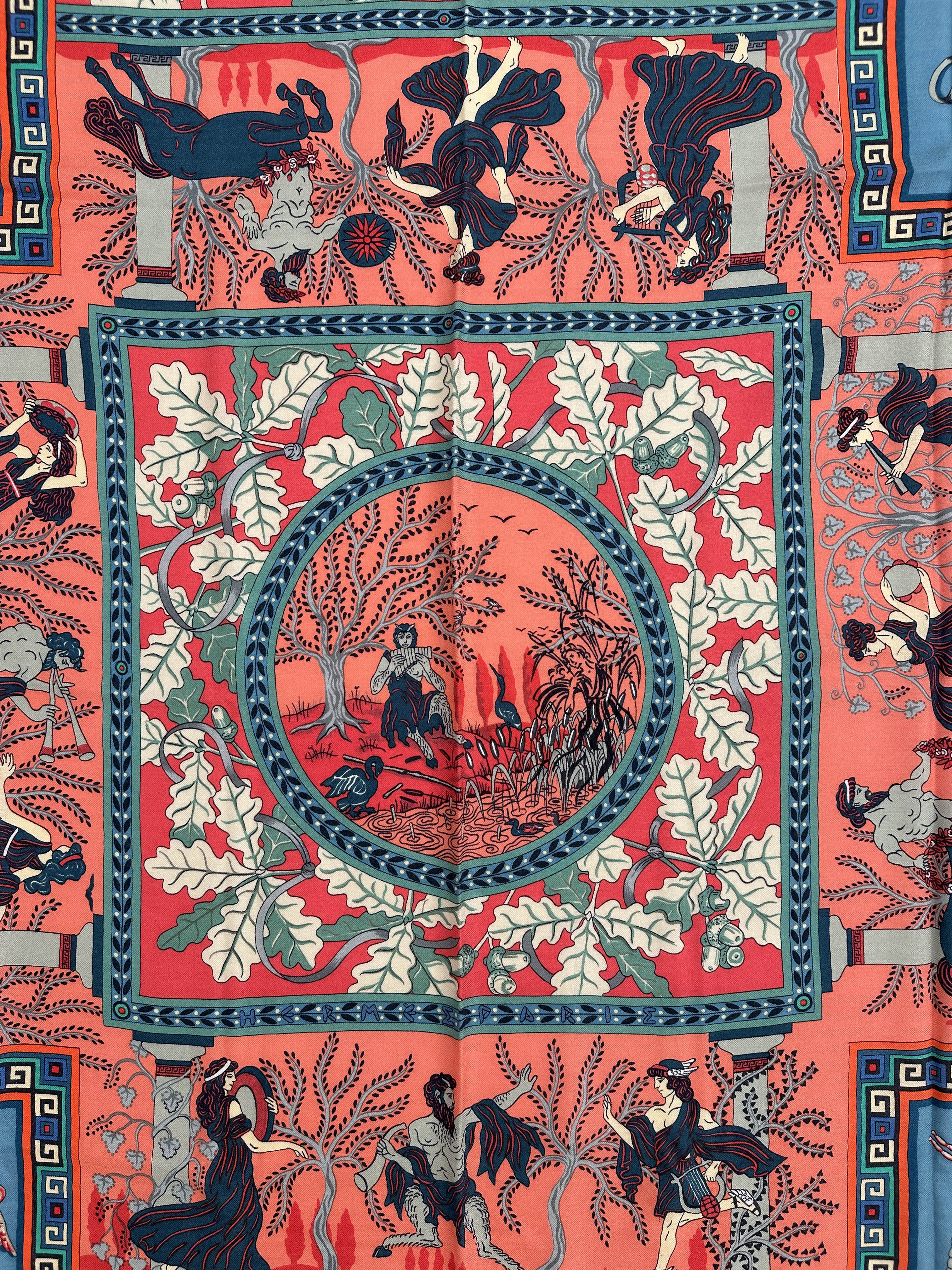 Hermès Musique des Dieux Cashmere Silk 140