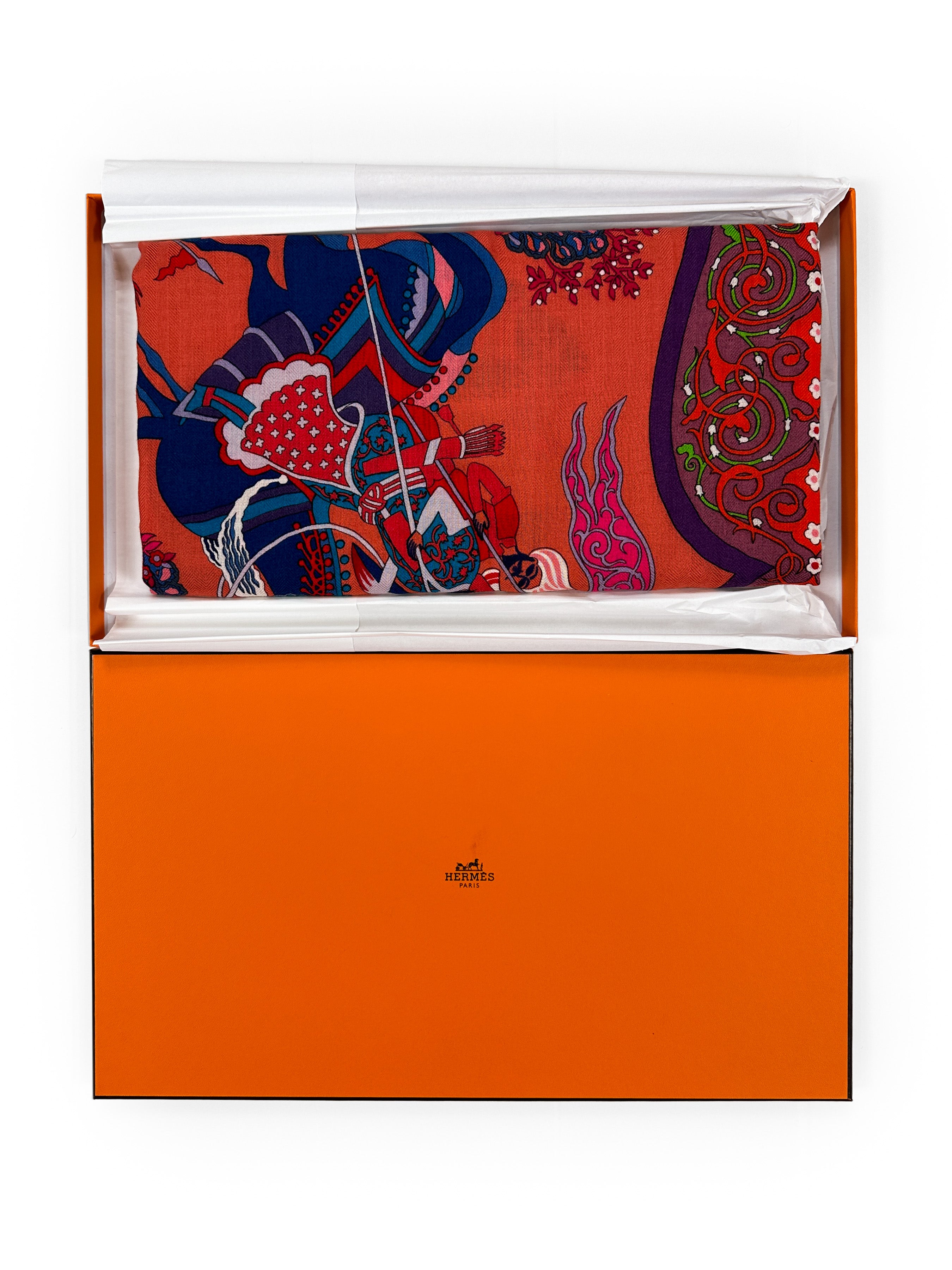 Hermès Poésie Persane Cashmere Silk 140