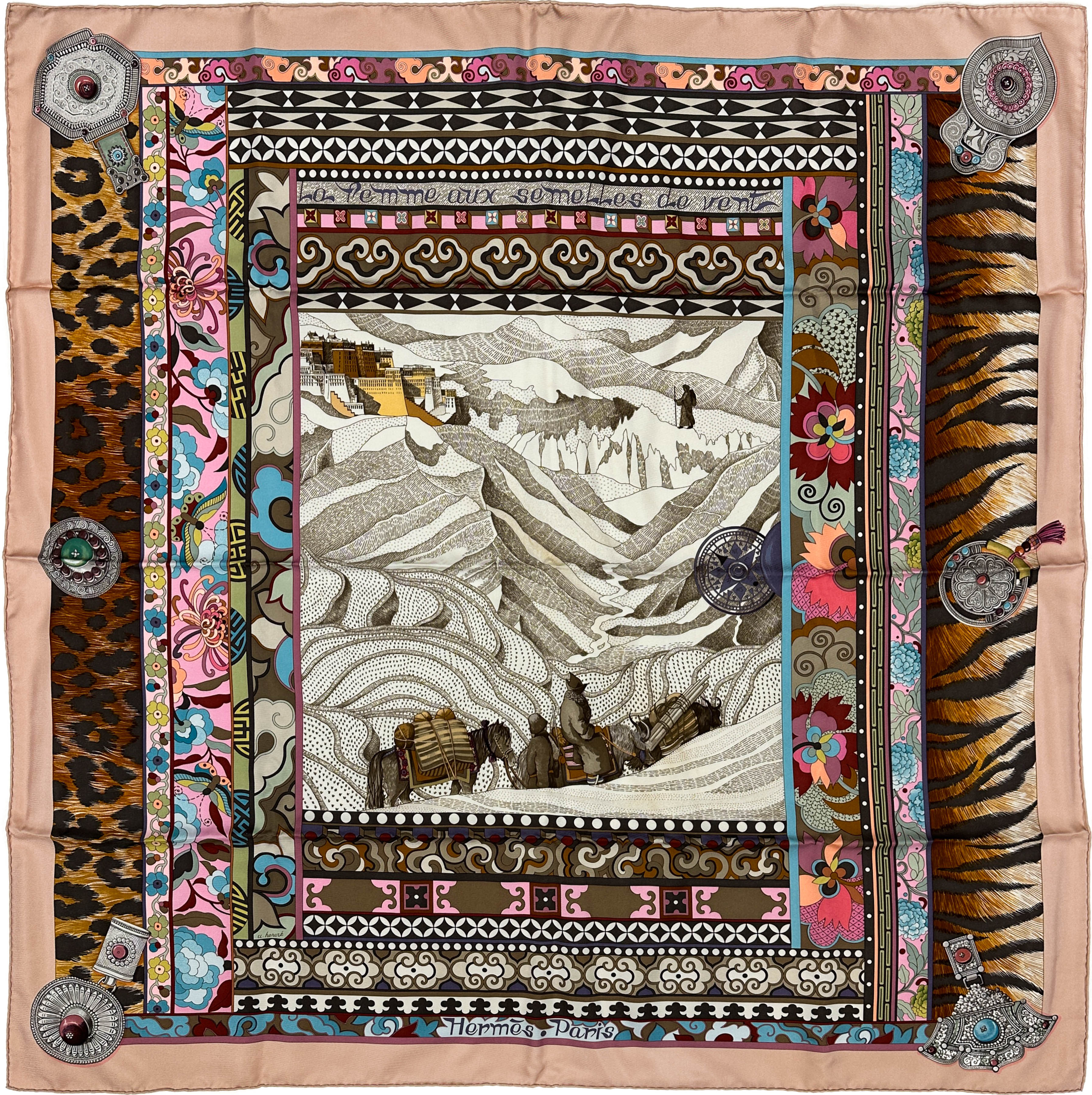 エルメス HERMES スカーフ シルク100％ 90cm フランス製