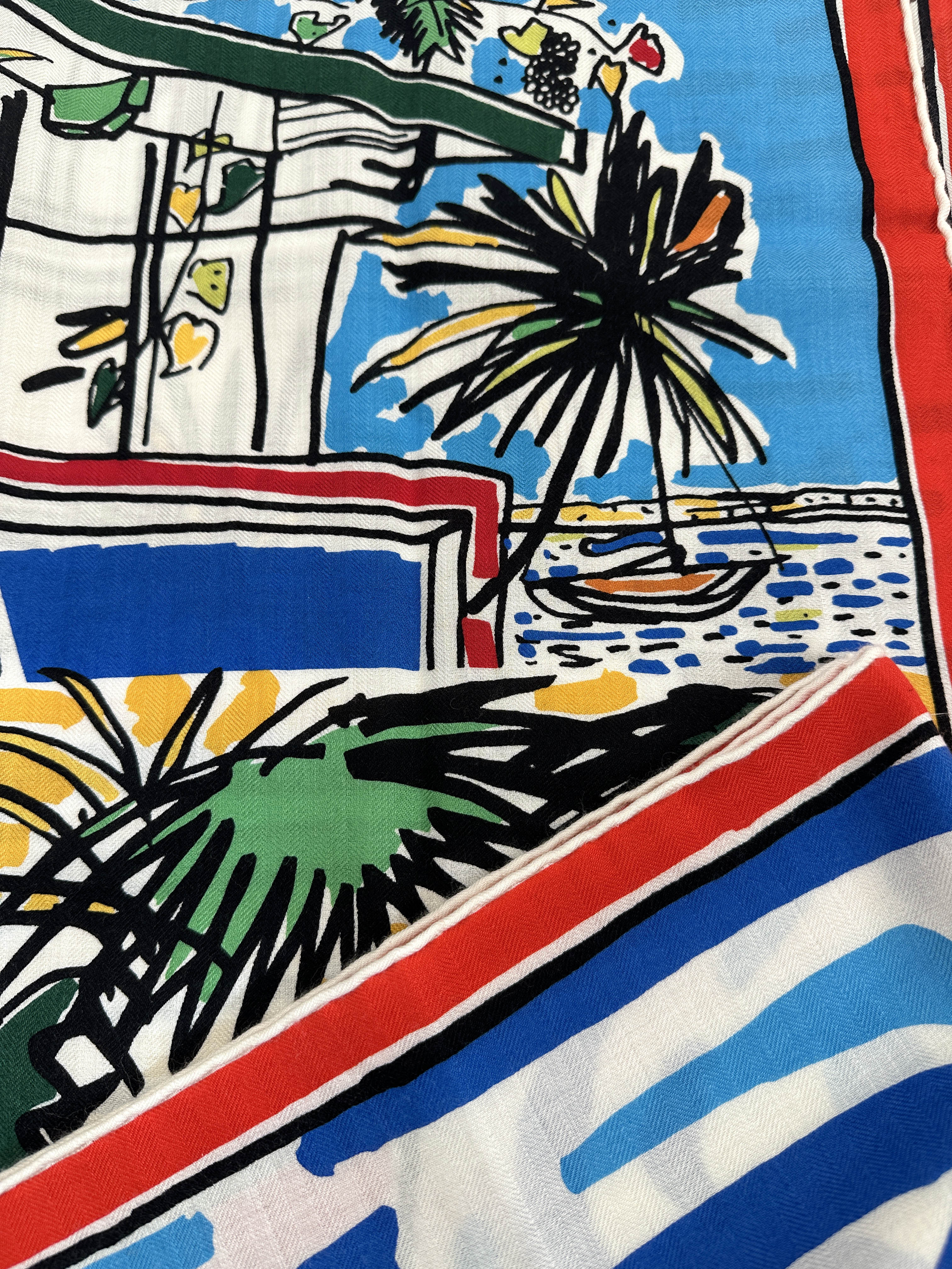 Hermès Rayures d'Ete Cashmere Silk 140