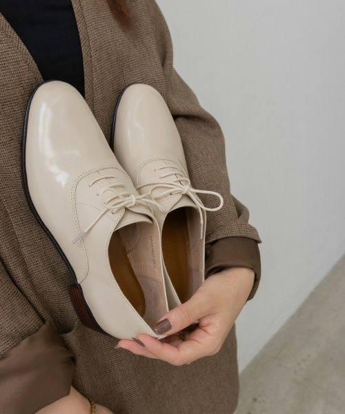 50%OFF】レザーヒール レースアップシューズ | A de Vivre（アドゥ