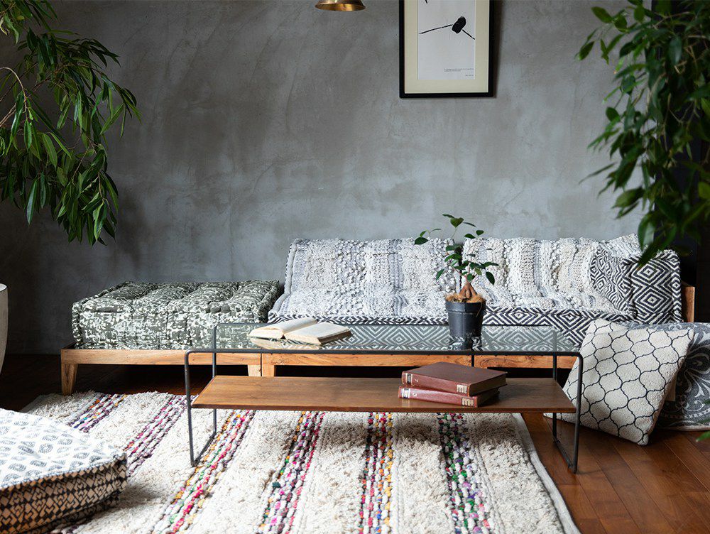 ブロック マルチ ザブ オットマン HUS ホワイト - a.depeche(アデペシュ)