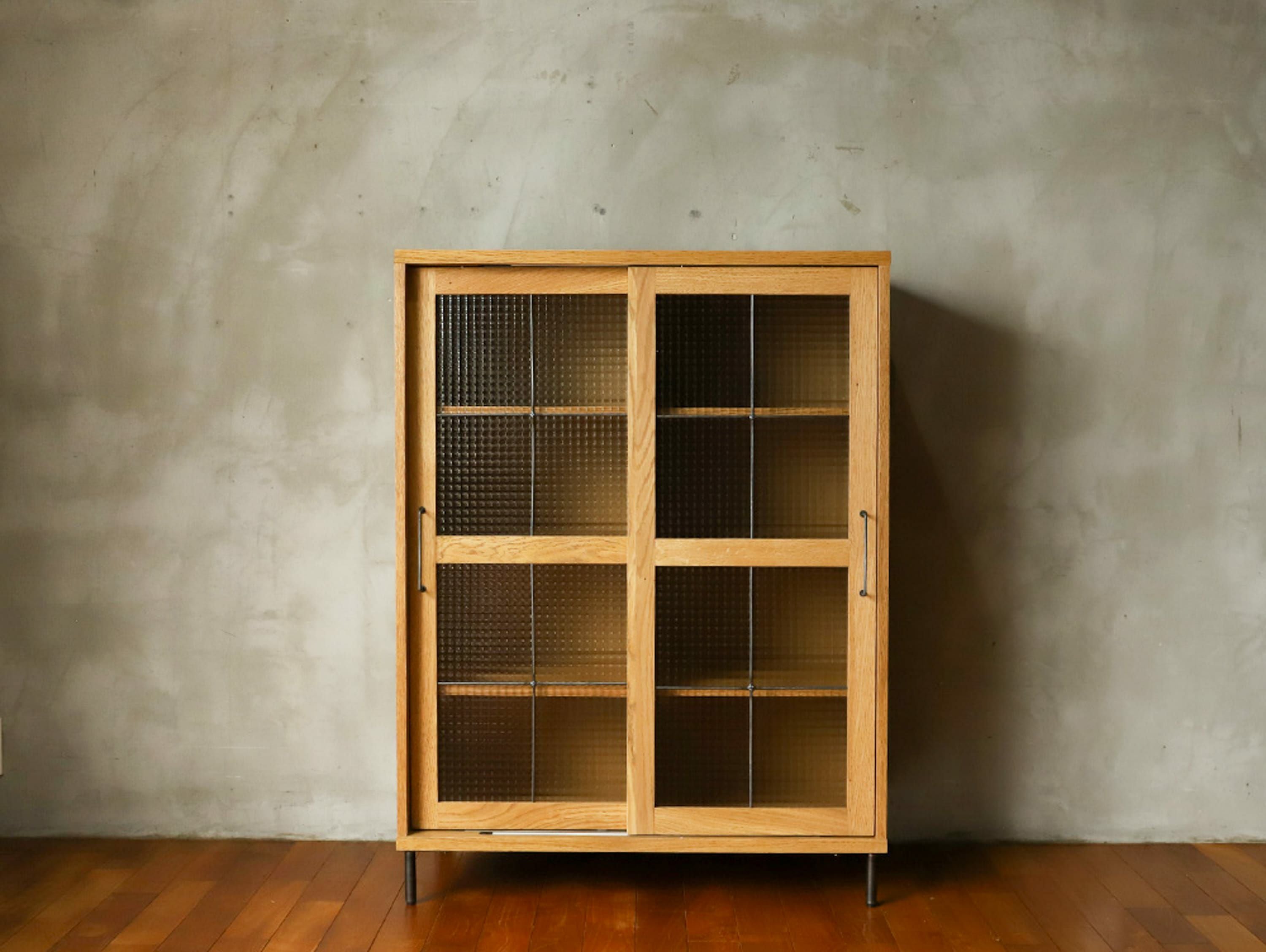 クーポン対象】カデル スライドガラスキャビネット ロー - a.depeche