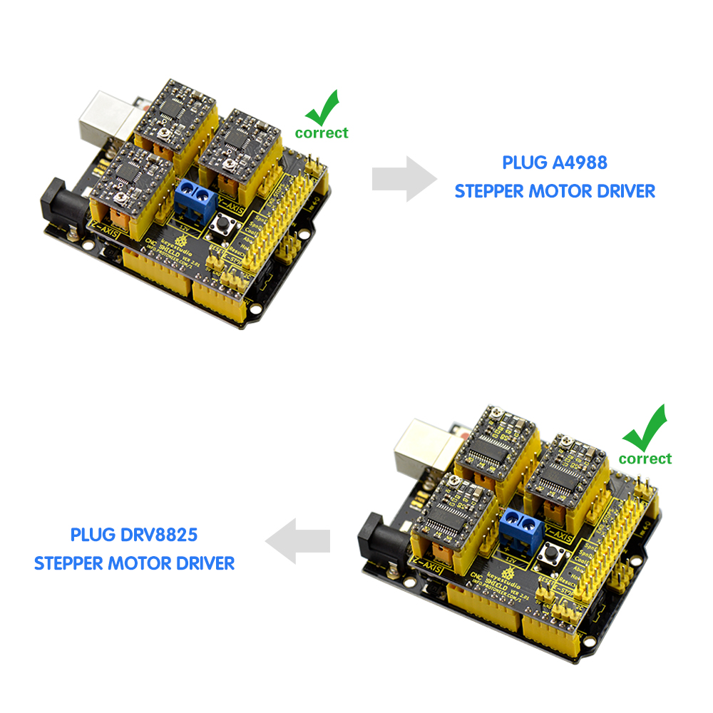 keyestudio CNC shield V2 engraving machine / 3 D Printer / A4988