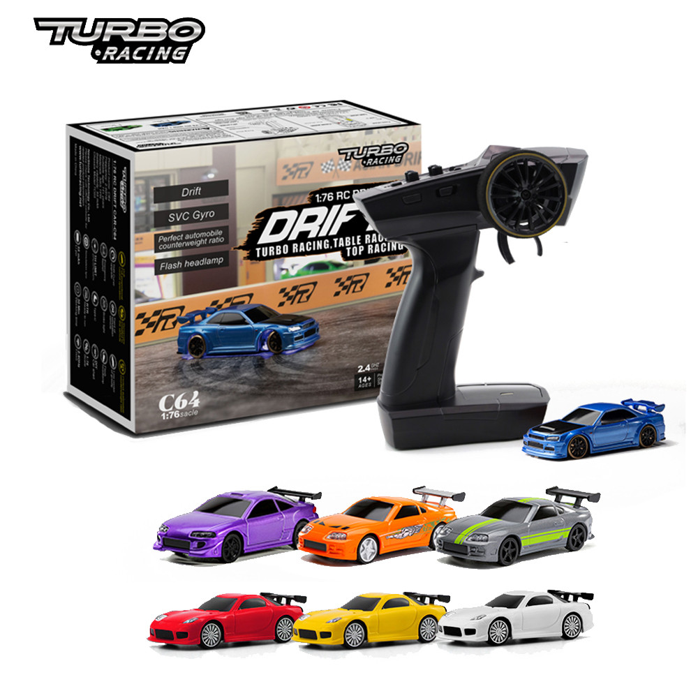 Turbo Racing 1:76 C64 C73 C72 C71 C74 Drift RC Car With Gyro Radio