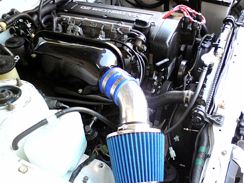 インダクションボックスの装着 – AE86に5バルブ4A-Gを載せてみる