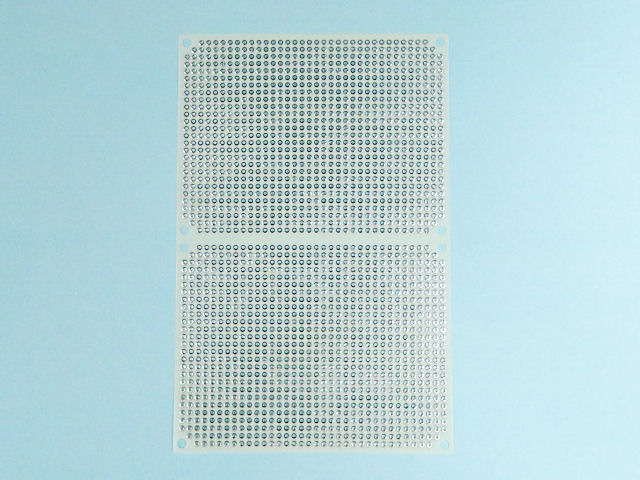 0.1mm厚 極薄両面ガラス・ユニバーサル基板 2.54mmピッチ (95×144mm