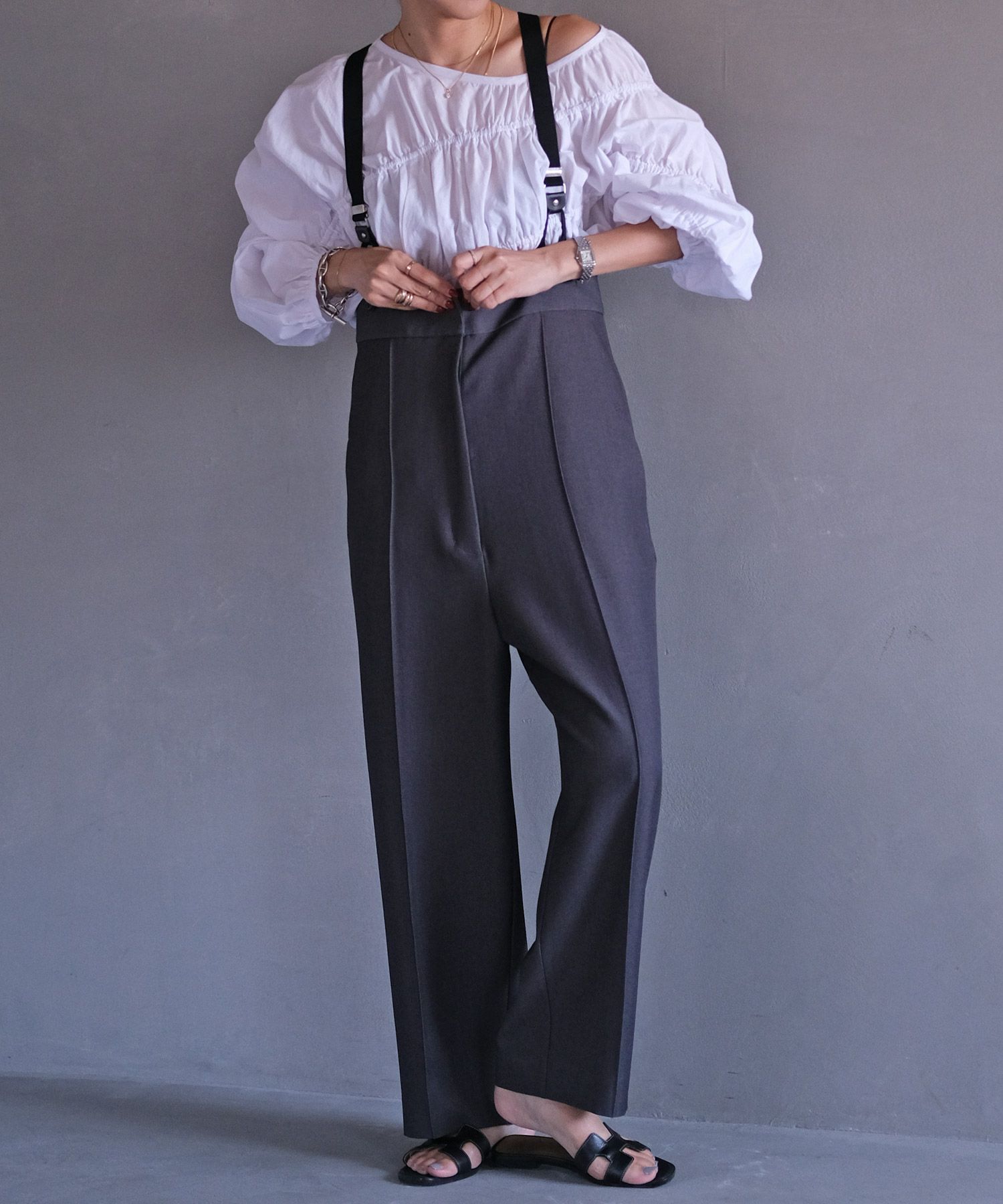 ストラップワイドパンツ | AKTE