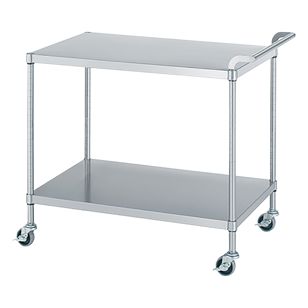 1-2474-15 ステンレスワゴン(SUS430) 900×600×800mm(棚2段) M02-9060