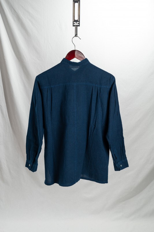 本藍染メンズシャツ（スタンドカラー） | オンラインショップ｜京都