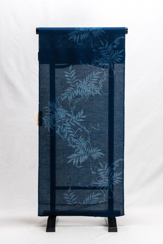 本藍型染浴衣（ツタ柄） | オンラインショップ｜京都大原 本藍染