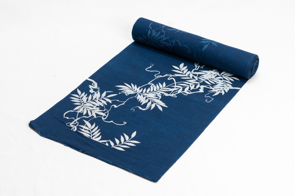 本藍型染浴衣（ツタ柄） | オンラインショップ｜京都大原 本藍染