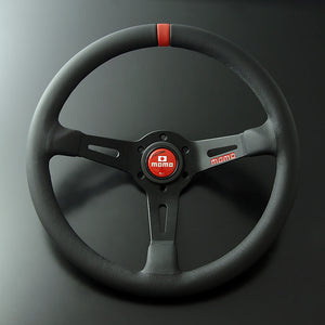 MOMO Full Speed Steering Wheel (350mm) - Red stitch with red horn