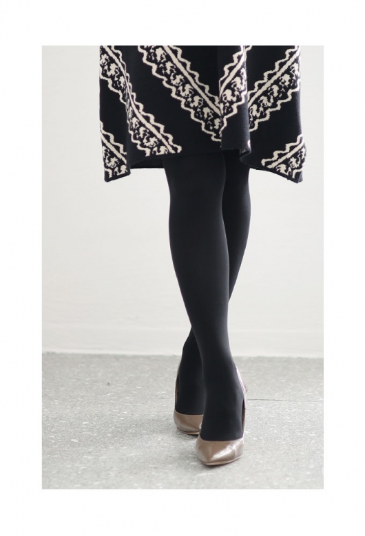 レディース 大人 上品 滑らかな80デニール2足組みタイツ almaru-ztd80