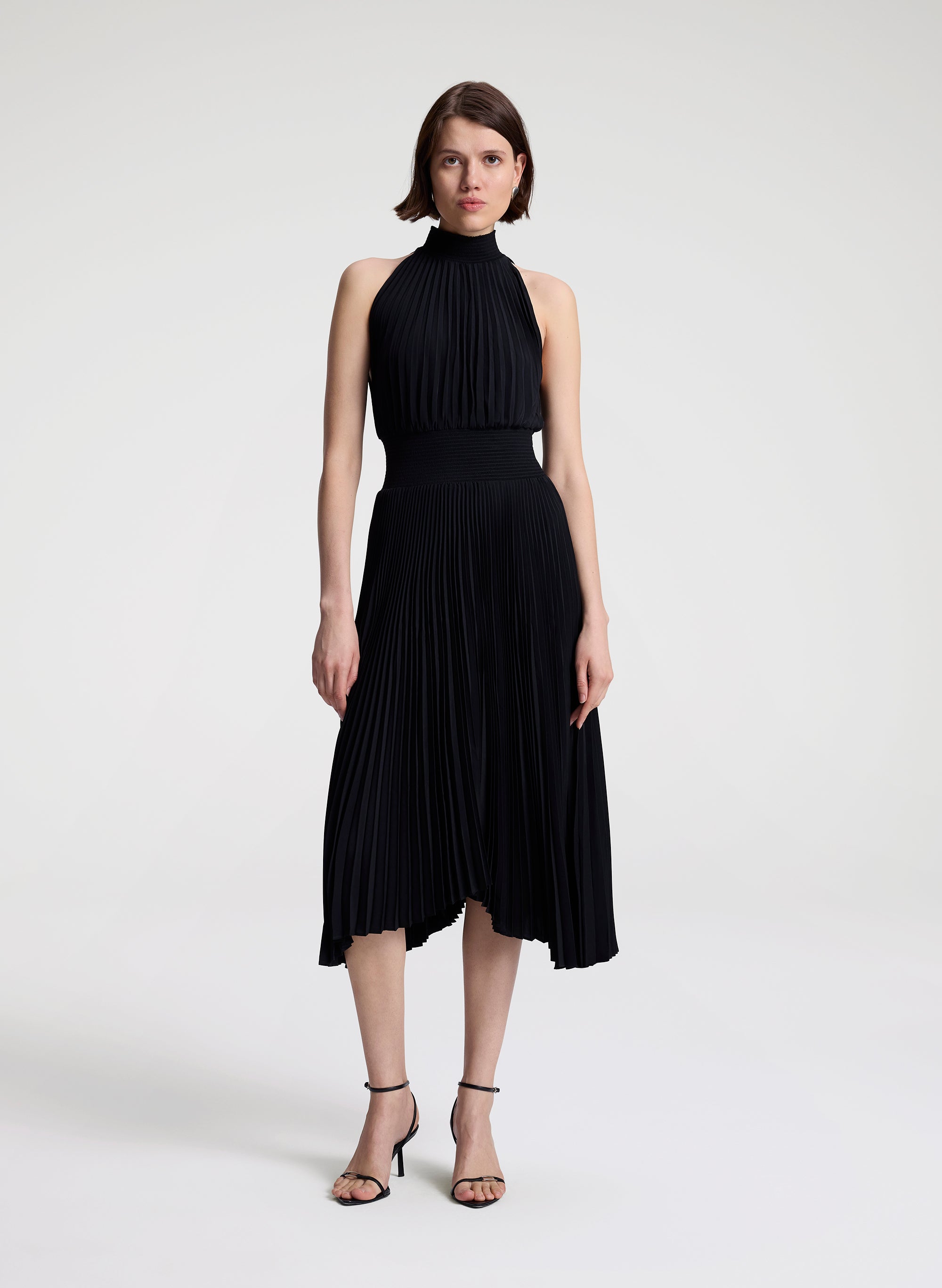 Renzo Matte Pleated Dress