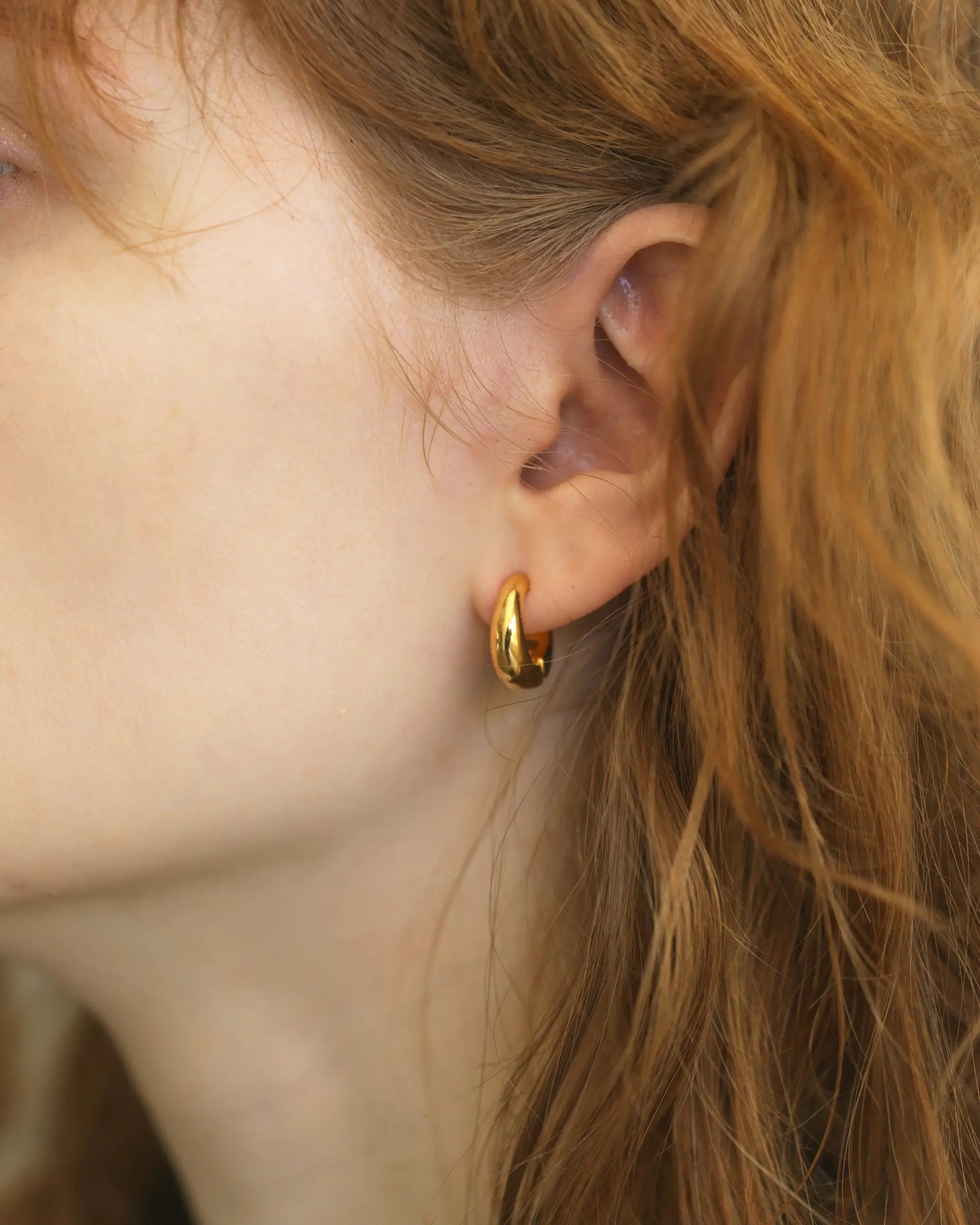 ヒンジドフープイヤリング M | 痛くない＆モードな大ぶりシルバー925