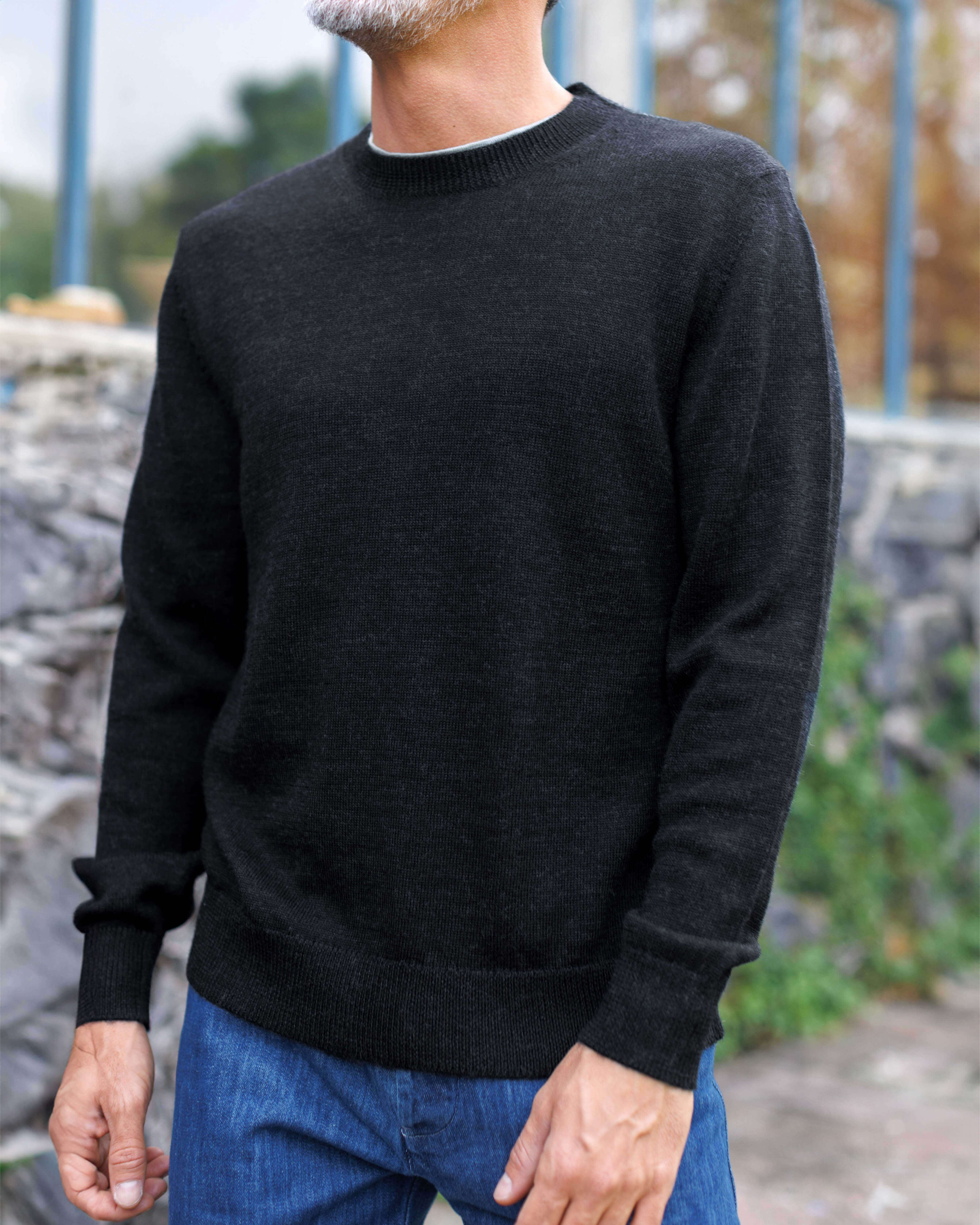 Campo Organic Merino Wool Sweater / Dark Navy Blue – Alex Crane