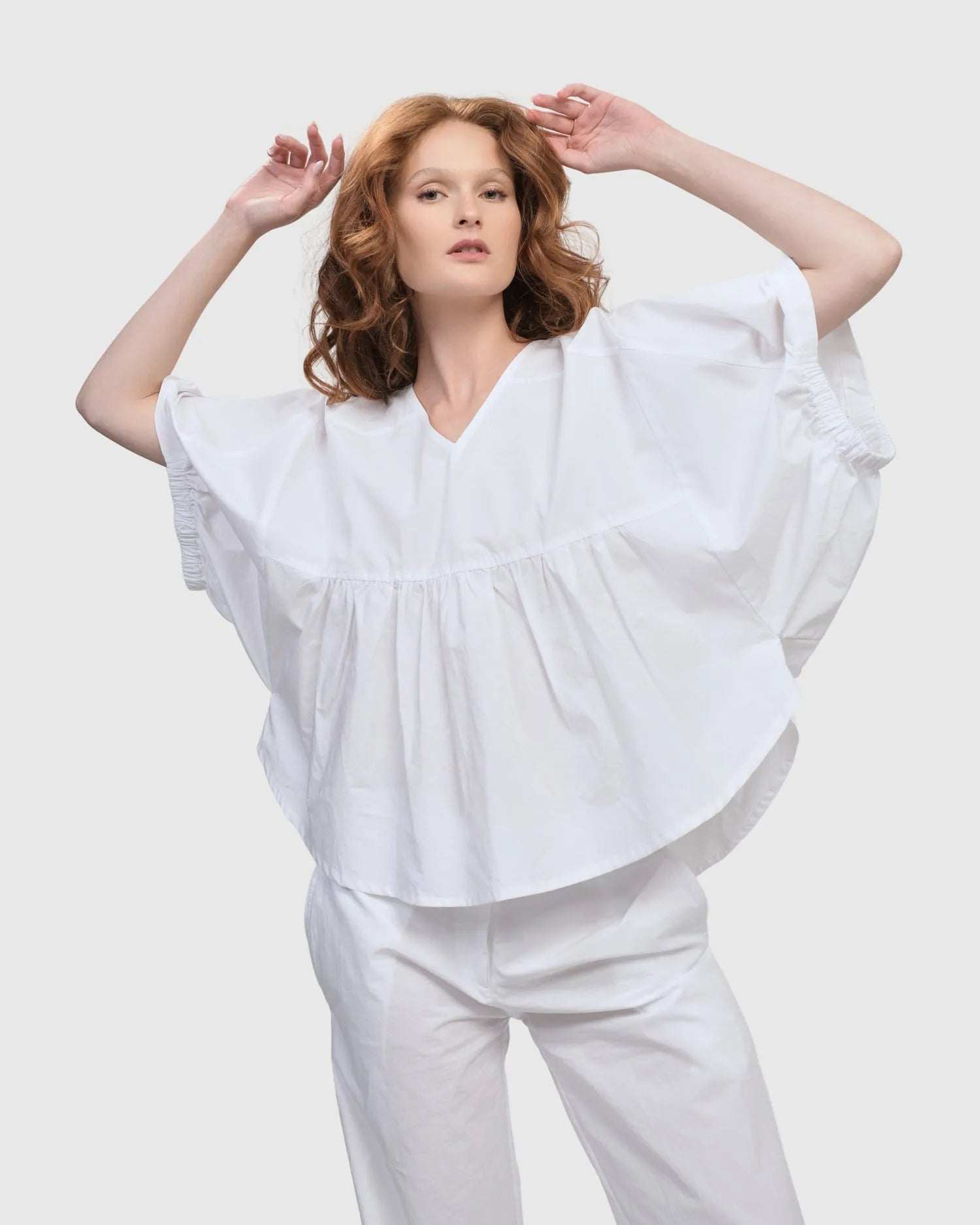 Urban Sophisticate Butterfly Blouse, White – Alembika U.S.