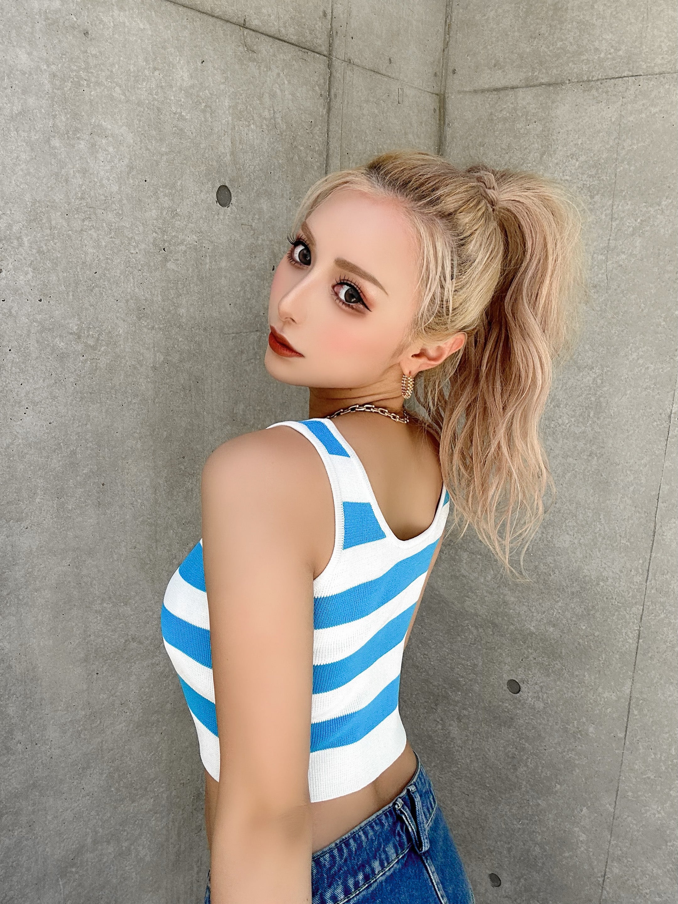 ボーダータンクトップ