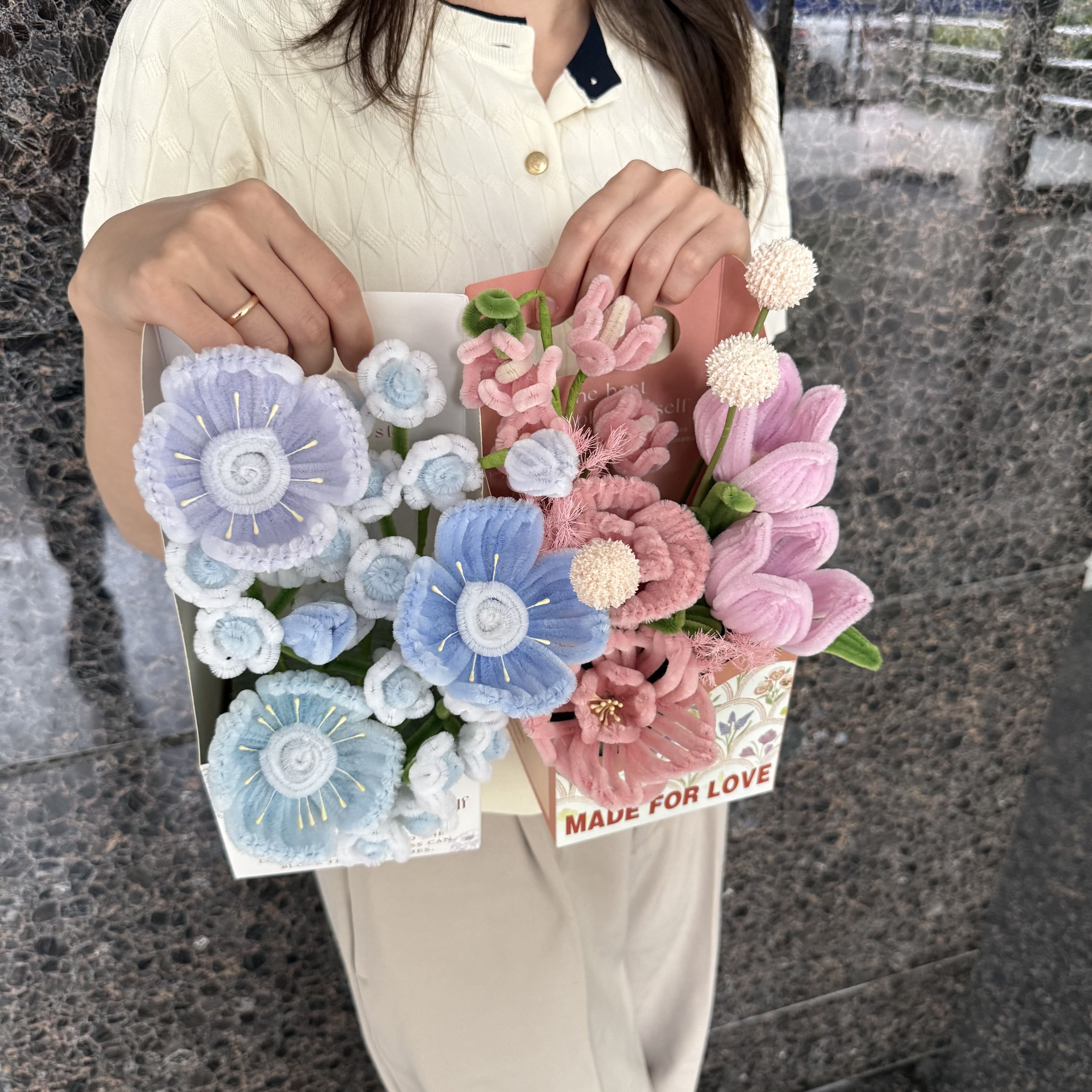 モールフラワー花束 | Pipe Cleaner Flower – AlleyGift