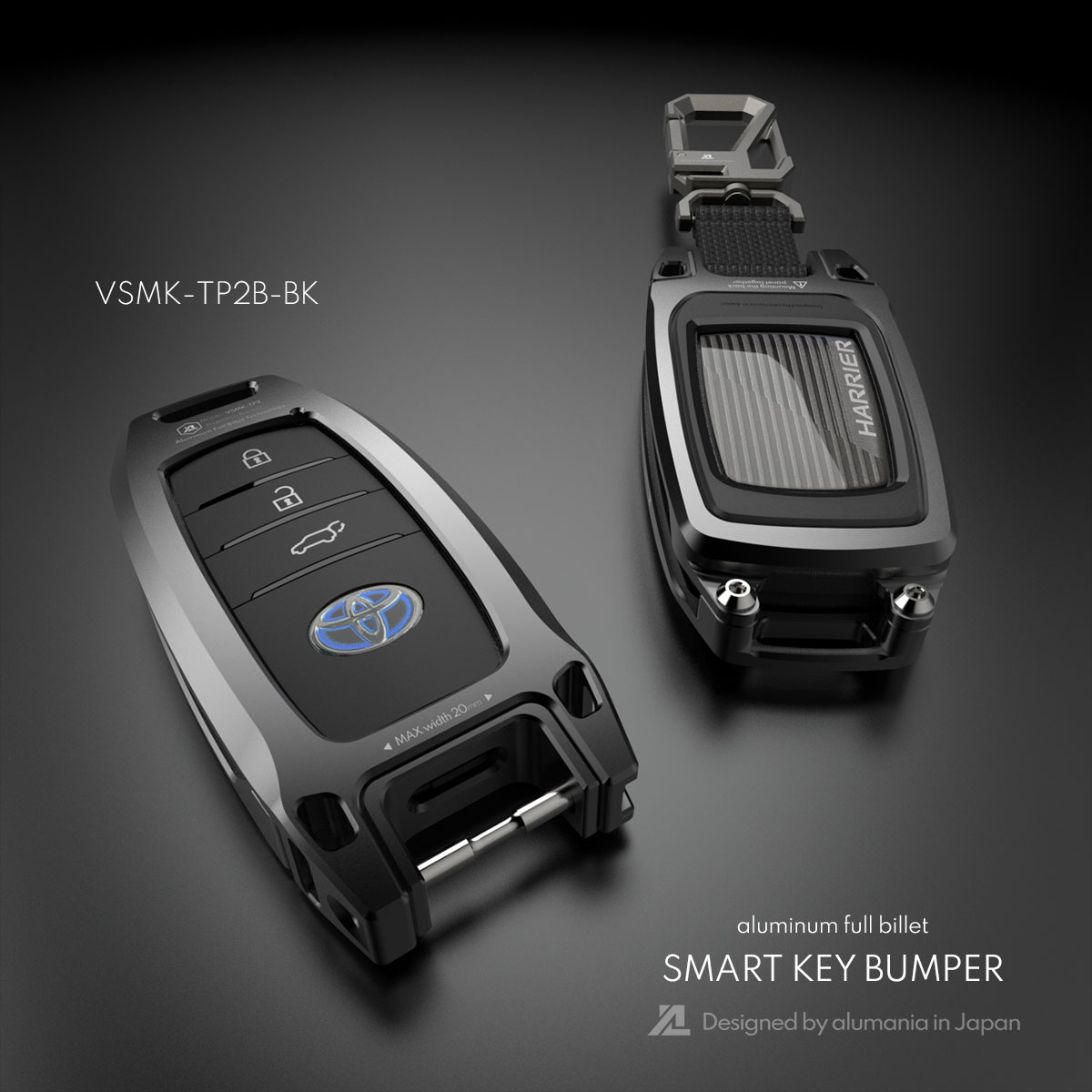 トヨタ車のスマートキーをアルミ総削り出しのキーケースで強靭に全身