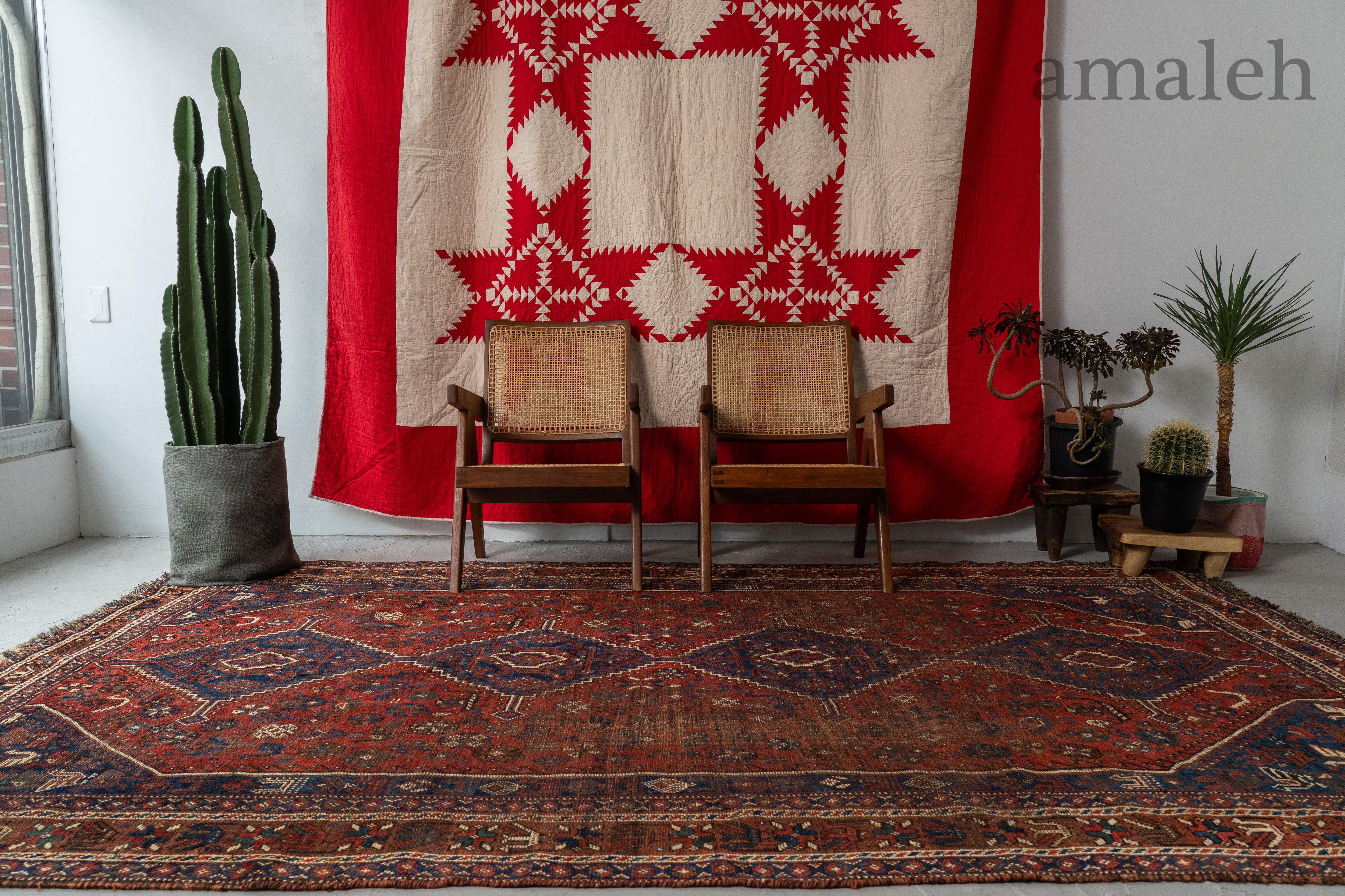 90s】超大判! L297cm モロッコ製 ヴィンテージラグ トライバルラグ 90s