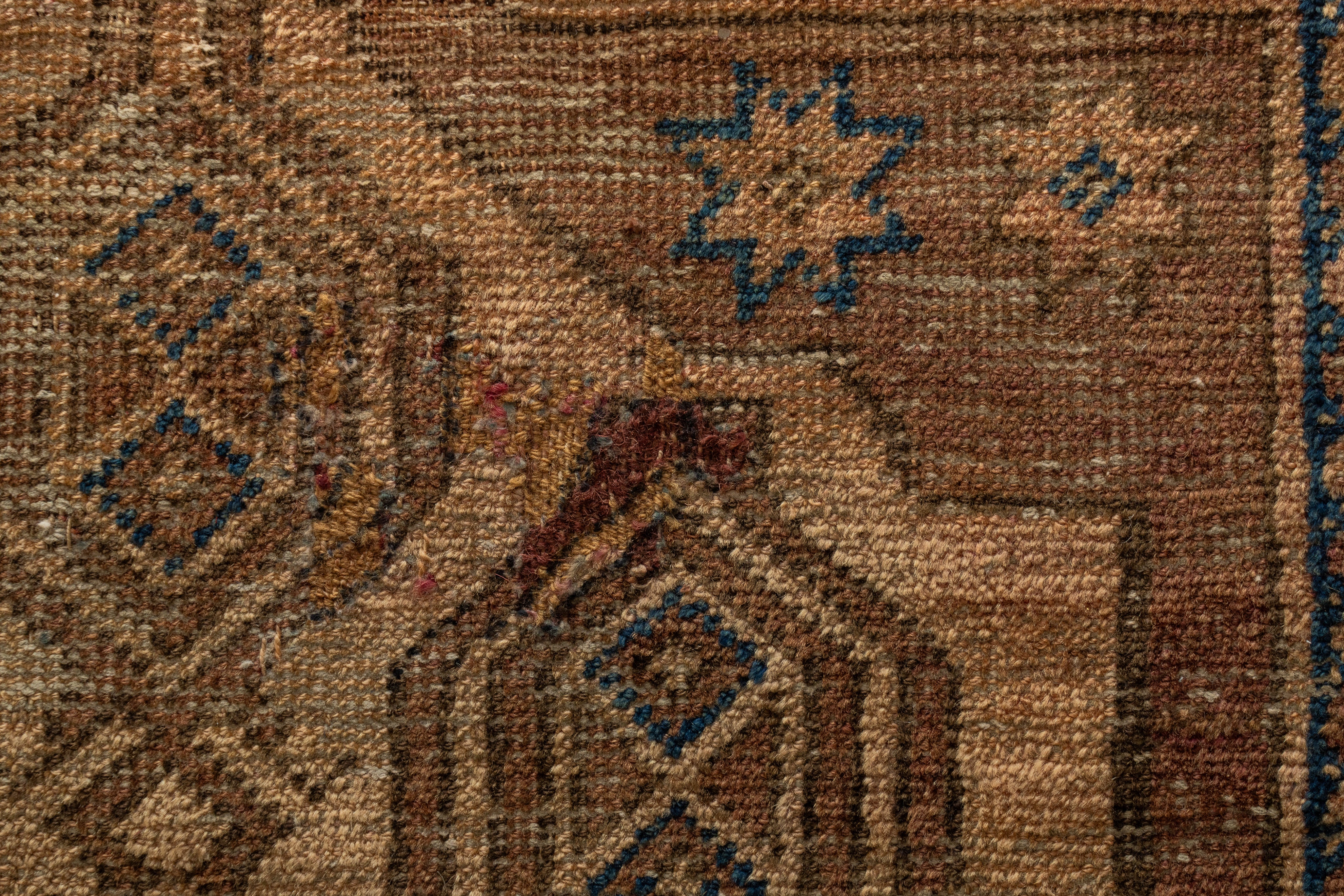 イラン産 1940年代 トライバルラグ】ペルシャ絨毯-ヴィンテージラグ