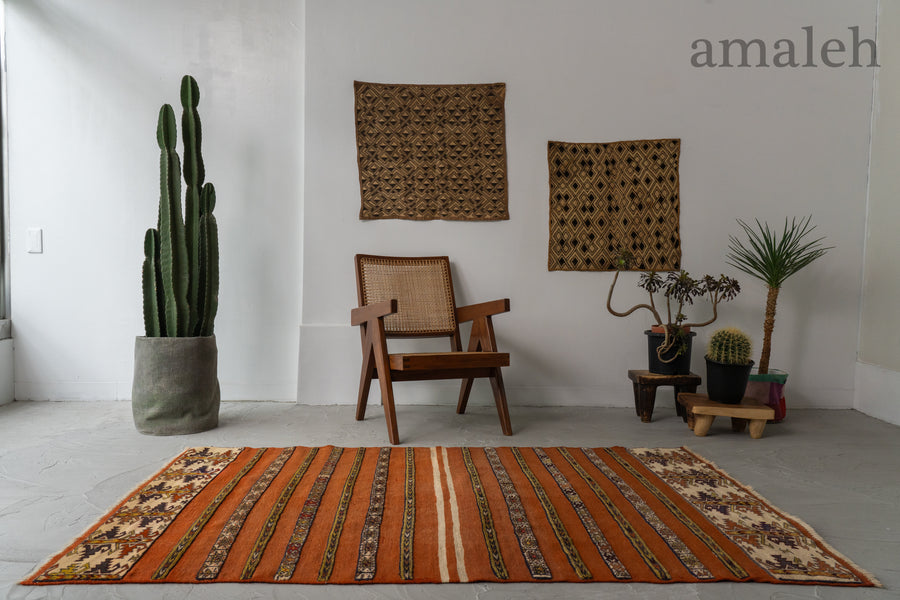 アフガニスタン 1980年代 キリム】トライバルラグ-ヴィンテージラグ