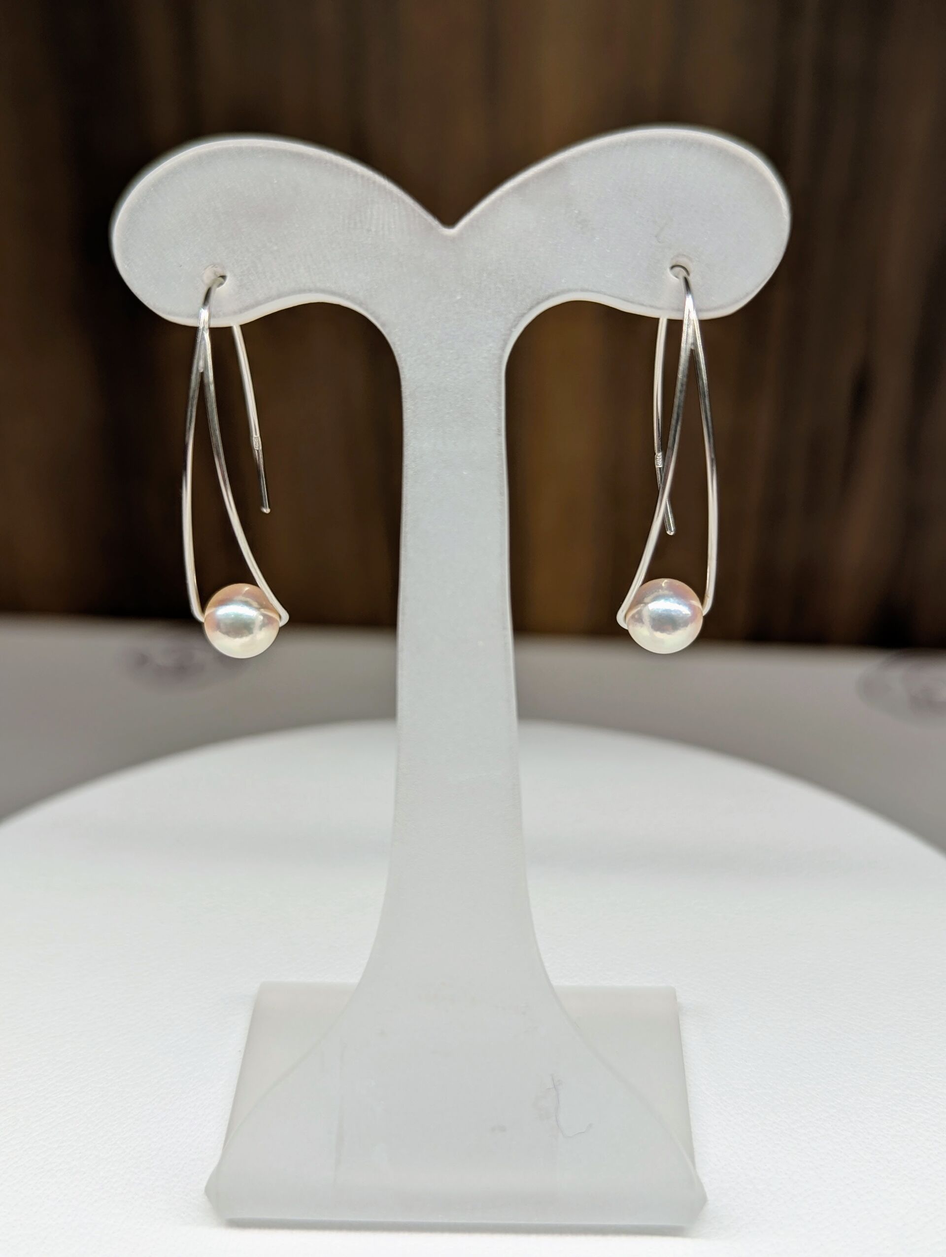 あこや真珠6-6.5mm14金ホワイトゴールドフックピアス | 商品紹介