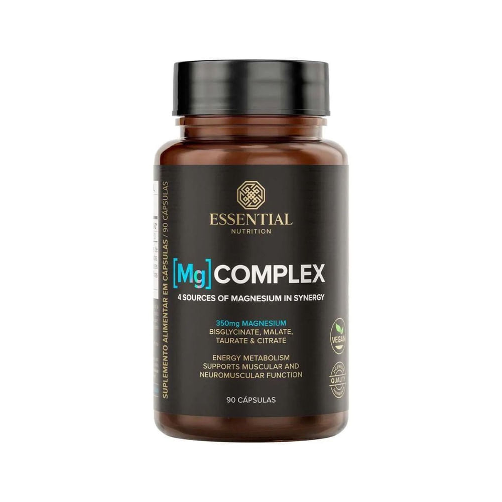 Mg Complex Magnesium Complex Essential Nutrition 90 Cápsulas em