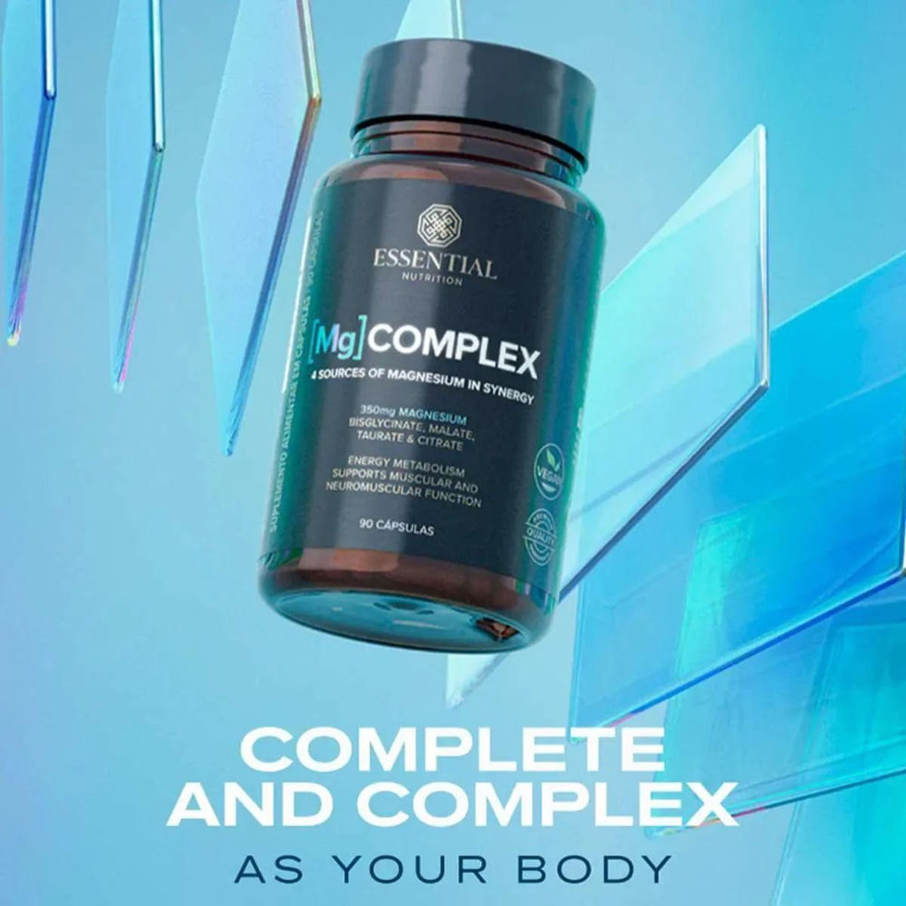 Mg Complex Magnesium Complex Essential Nutrition 90 Cápsulas em