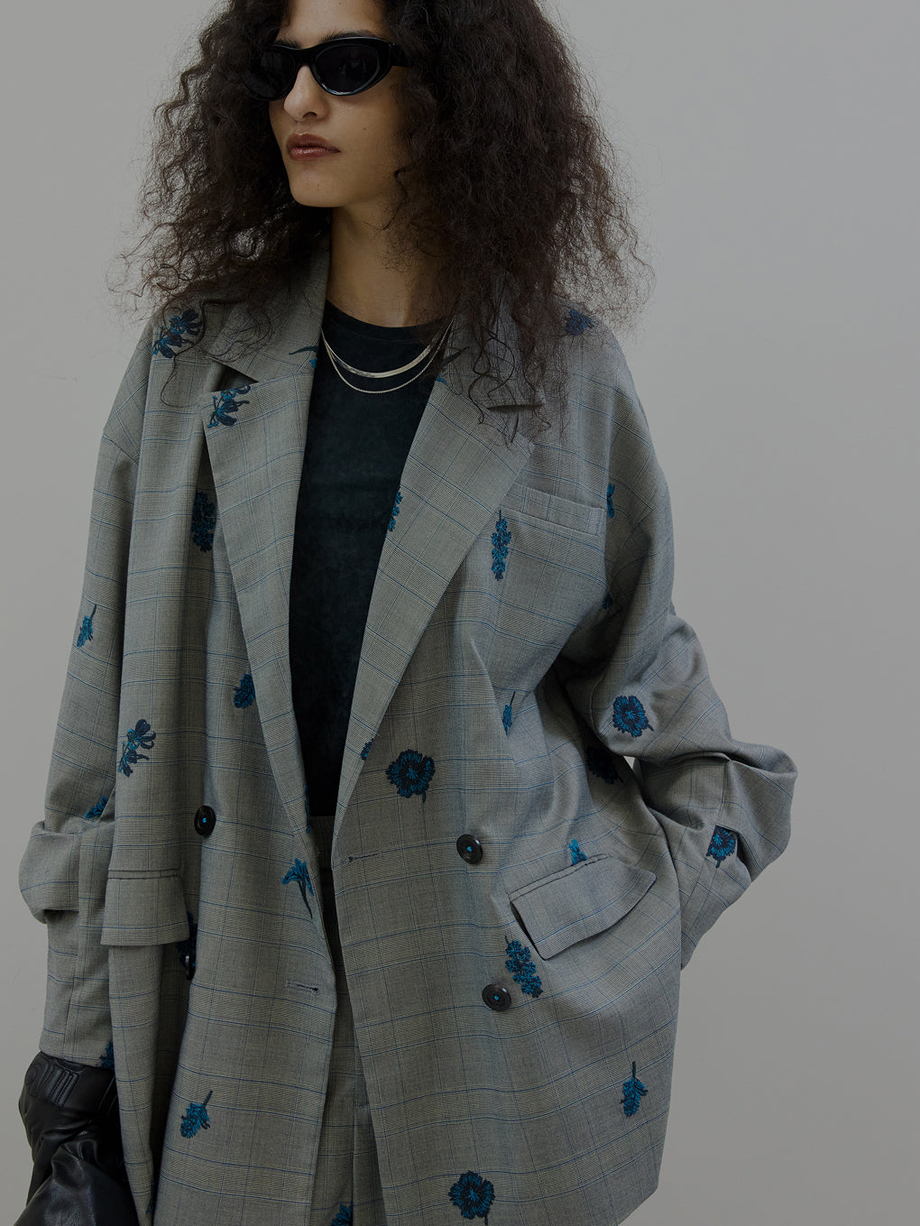 CHECK FLOWER PAPA JACKET