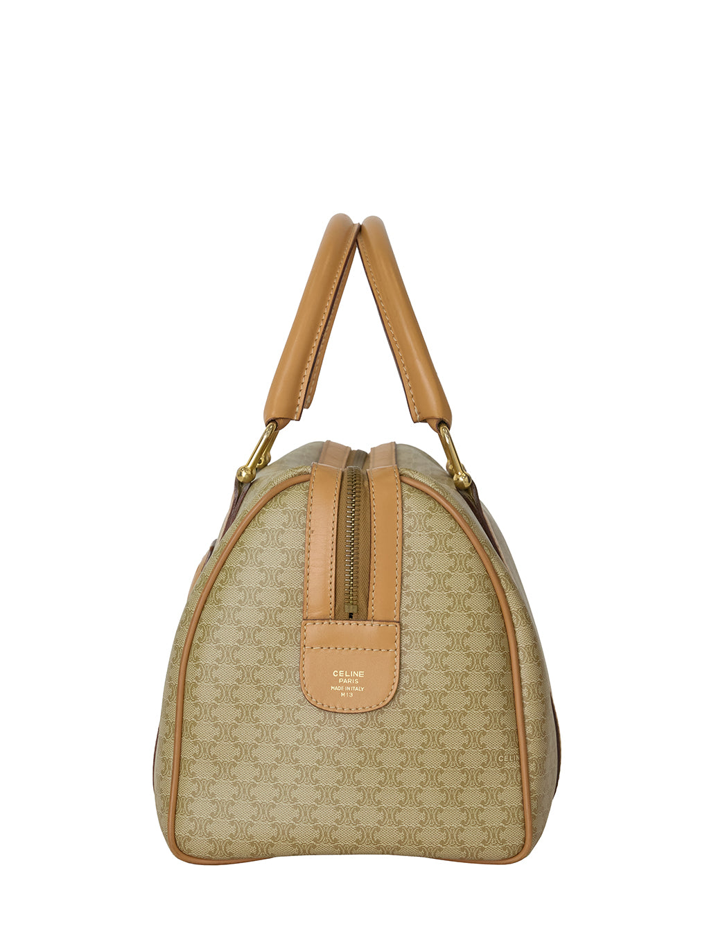 CELINE マカダム絵ブラゾン刻印ボストンバッグ