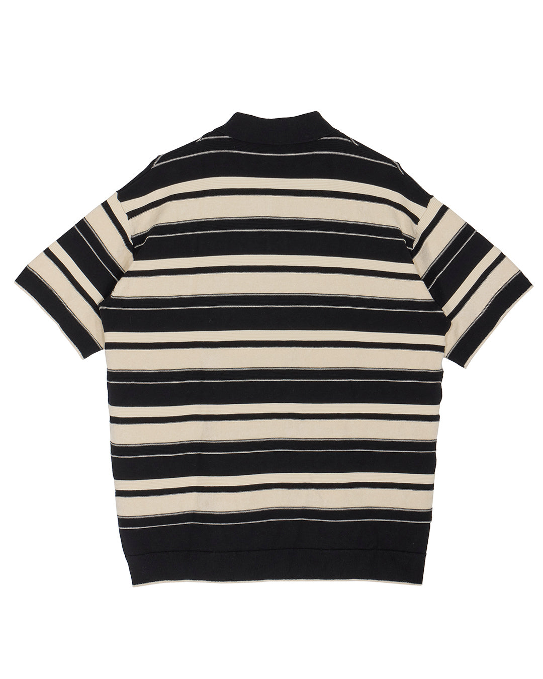 ameri MULTI BORDER LOGO KNIT POLO TOP