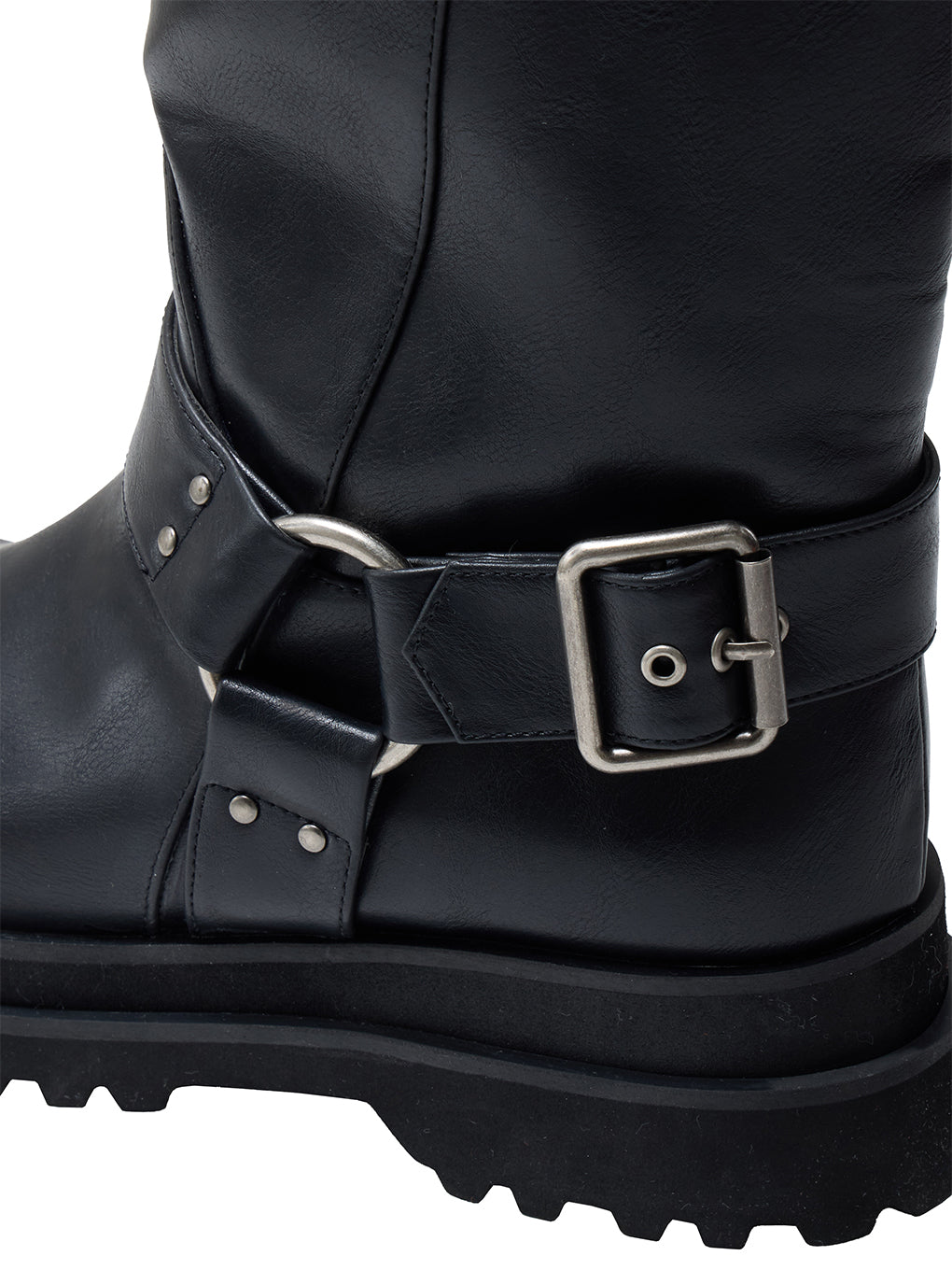 SIDE WAVE BUCKLE LONG BOOTS