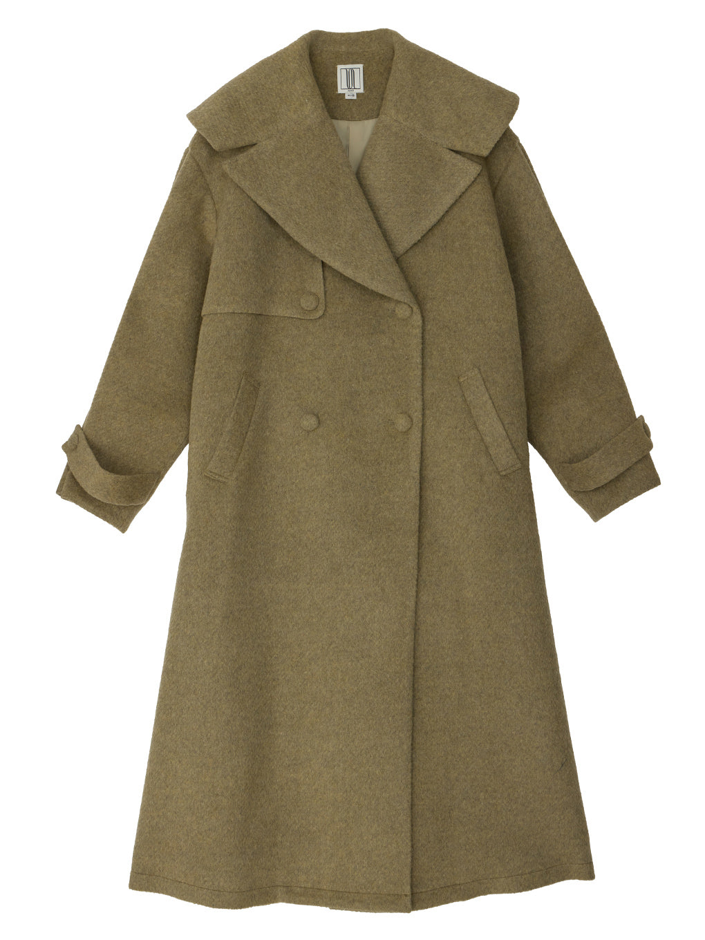 UND BIG ROUND COLLAR WOOL LONG COAT
