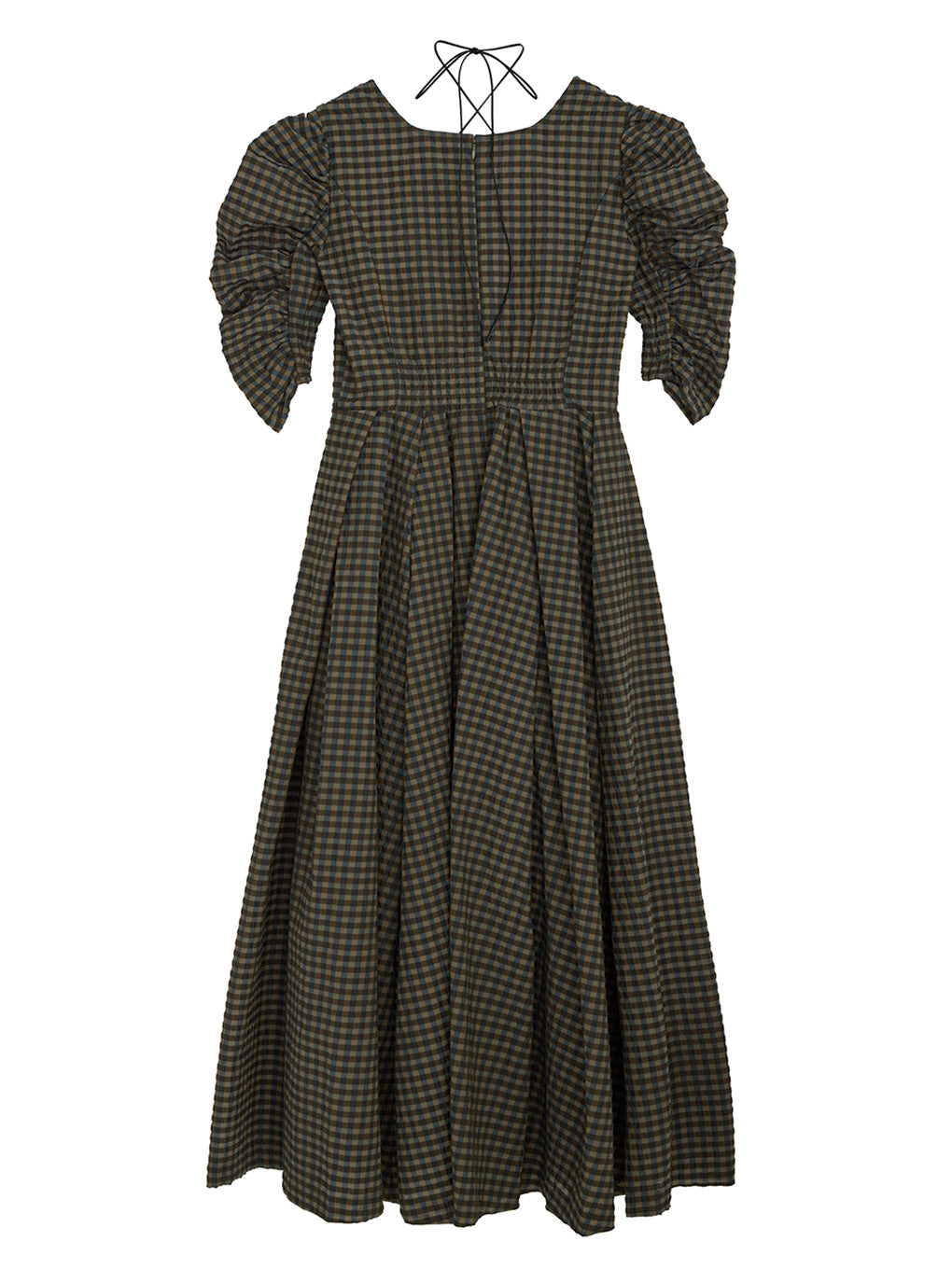 SEERSUCKER VOLUME HEM DRESS