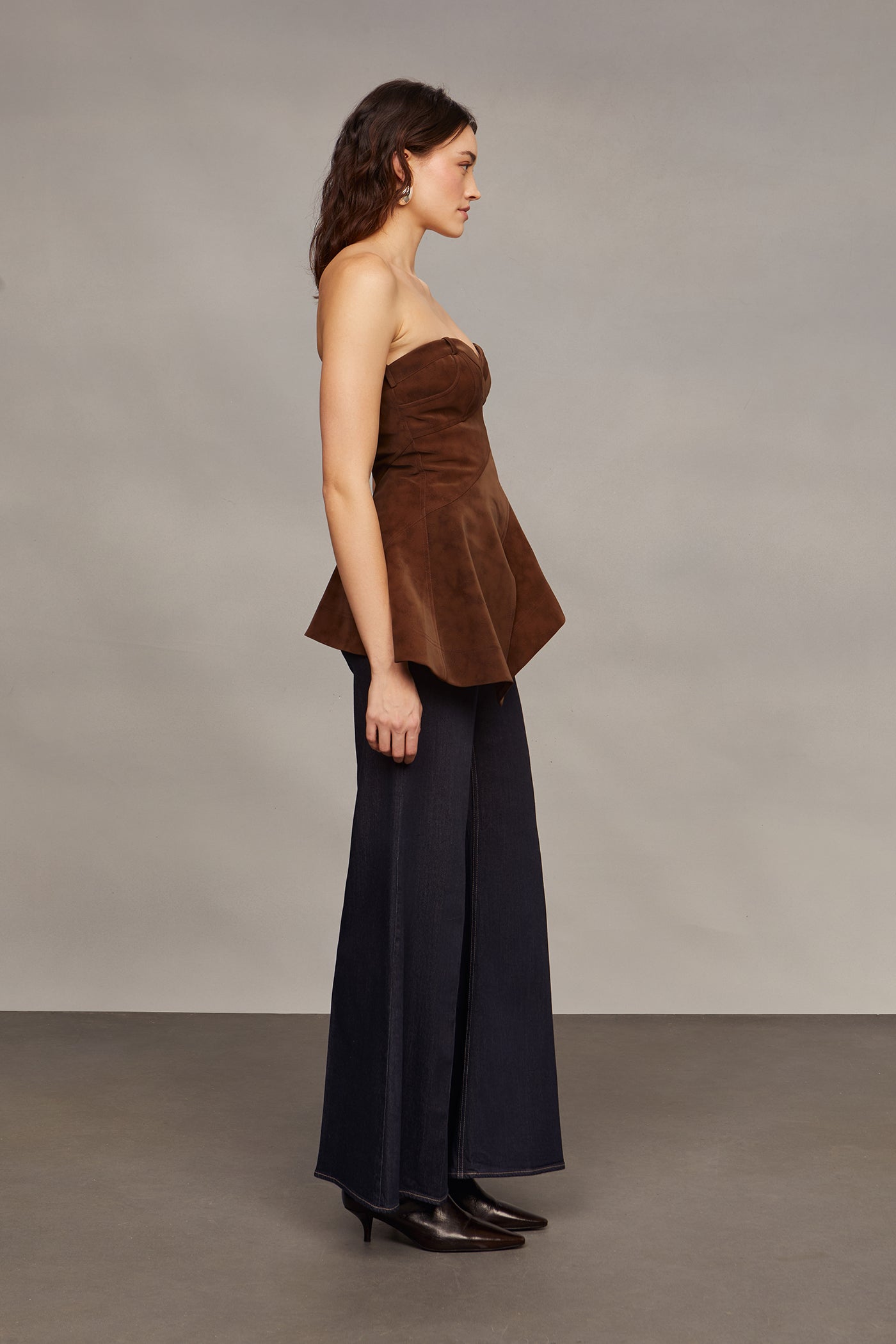 Augusta Bustier Peplum Top – AMUR