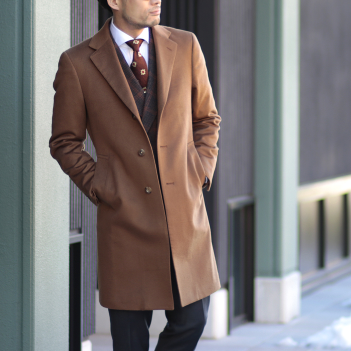 大人の一生モノ】最高級ピュアカシミア100％のチェスターコートを