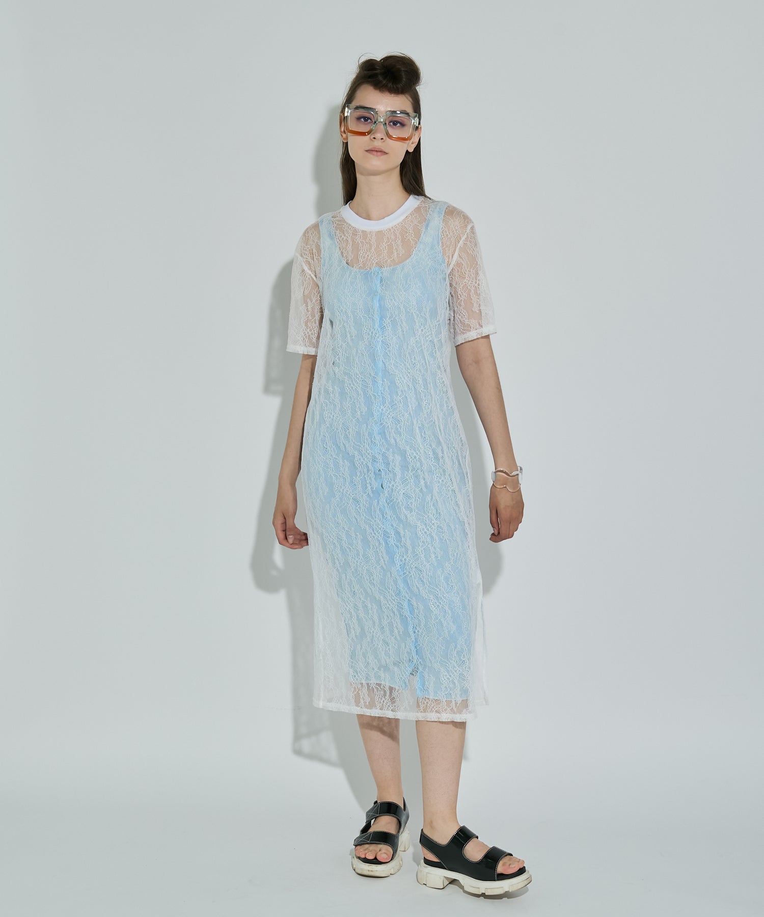 ボタニカルモチーフレースロングドレス – ANNA SUI NYC