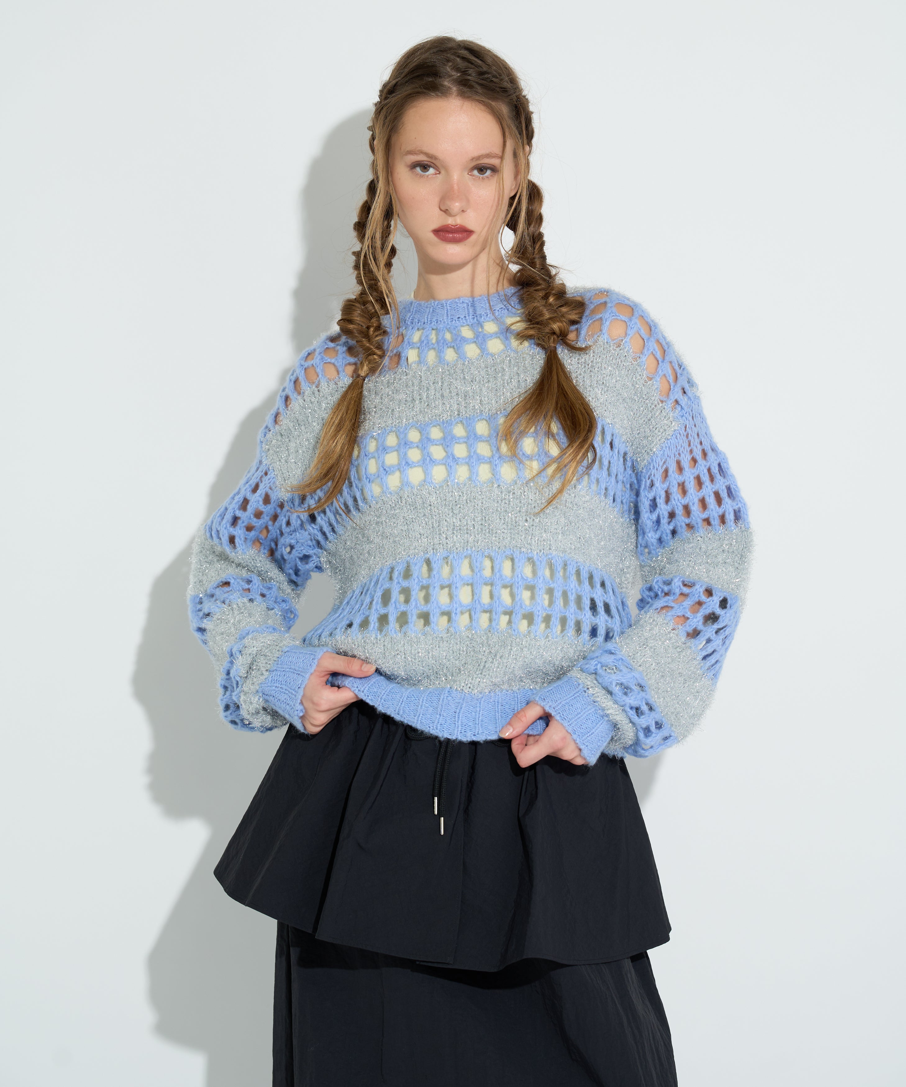 ラメシャギーニットプルオーバー – ANNA SUI NYC