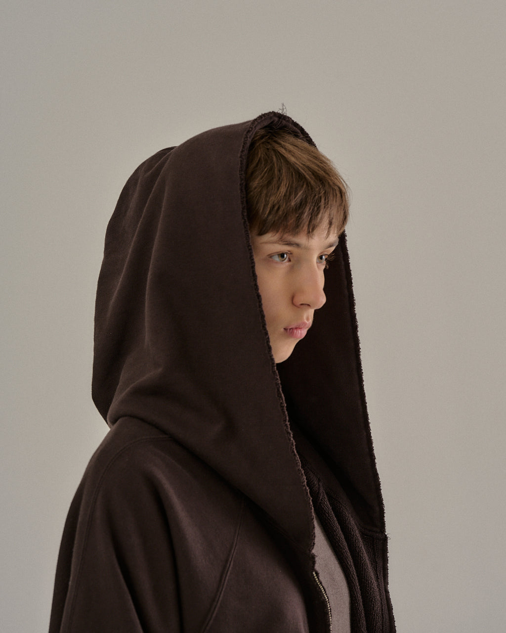 SWEAT HOODIE COAT(BROWN) – ANCELLM